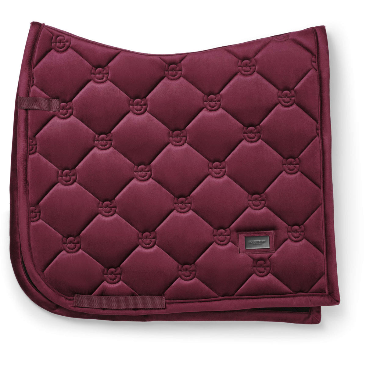 Equestrian Stockholm Tapis de Selle Velvet Dressage Merlot