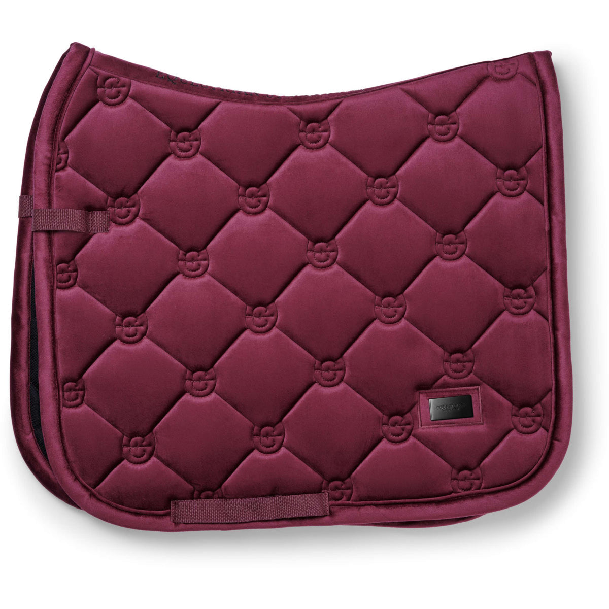 Equestrian Stockholm Tapis de Selle Velvet Dressage Merlot
