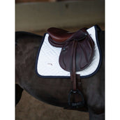 Equestrian Stockholm Tapis de Selle Modern de Saut blanc/marine