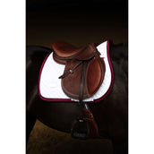 Equestrian Stockholm Tapis de Selle Modern de Saut Blanc/Merlot