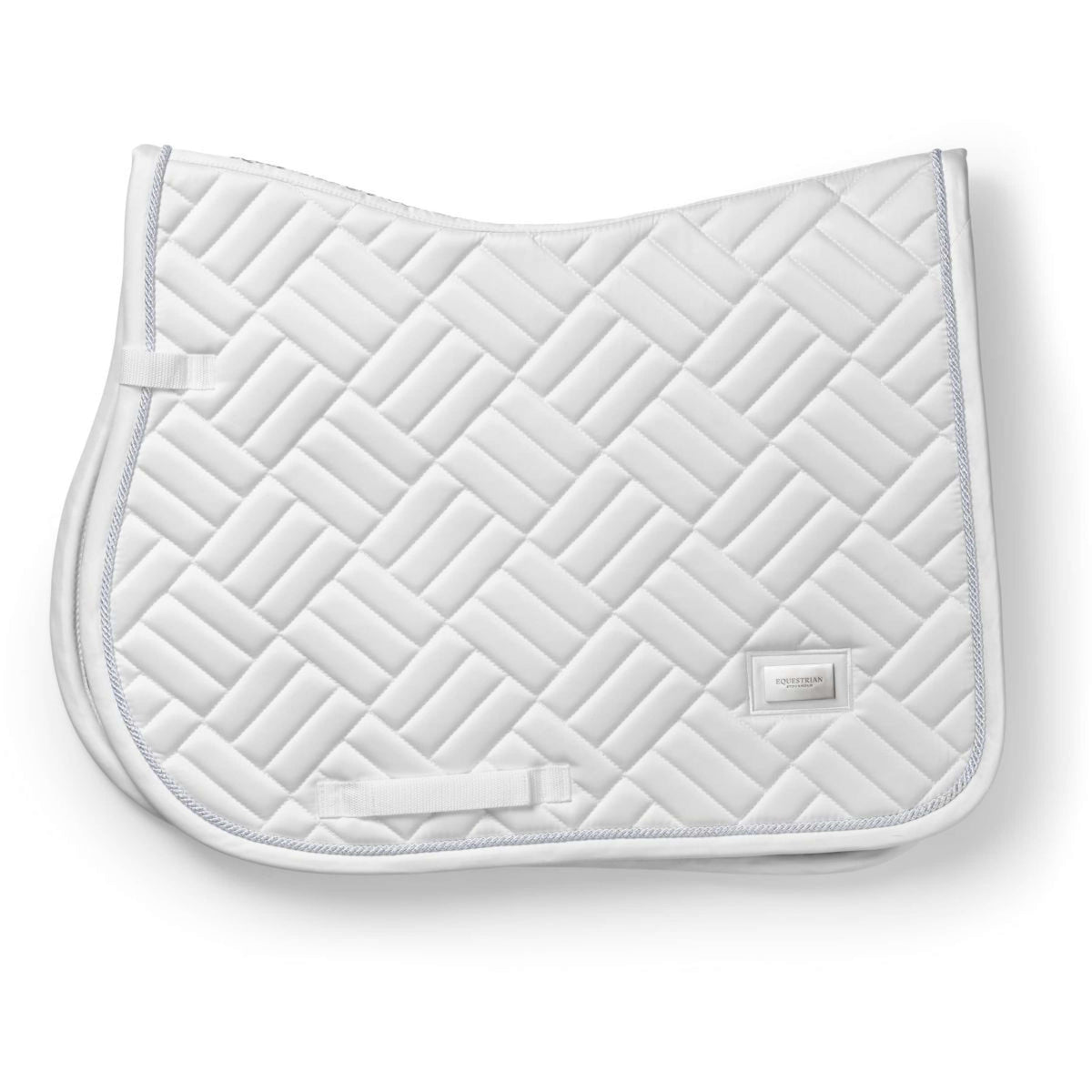 Equestrian Stockholm Tapis de Selle Modern de Saut White Silver