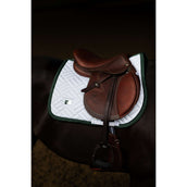 Equestrian Stockholm Tapis de Selle Modern de Saut Blanc/Sycamore Green