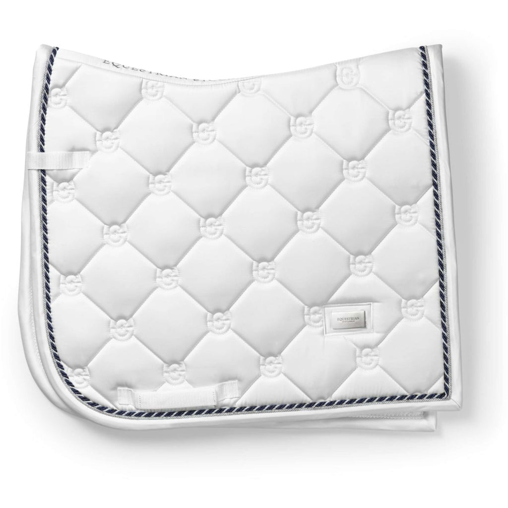 Equestrian Stockholm Tapis de Selle Dressage White Silver