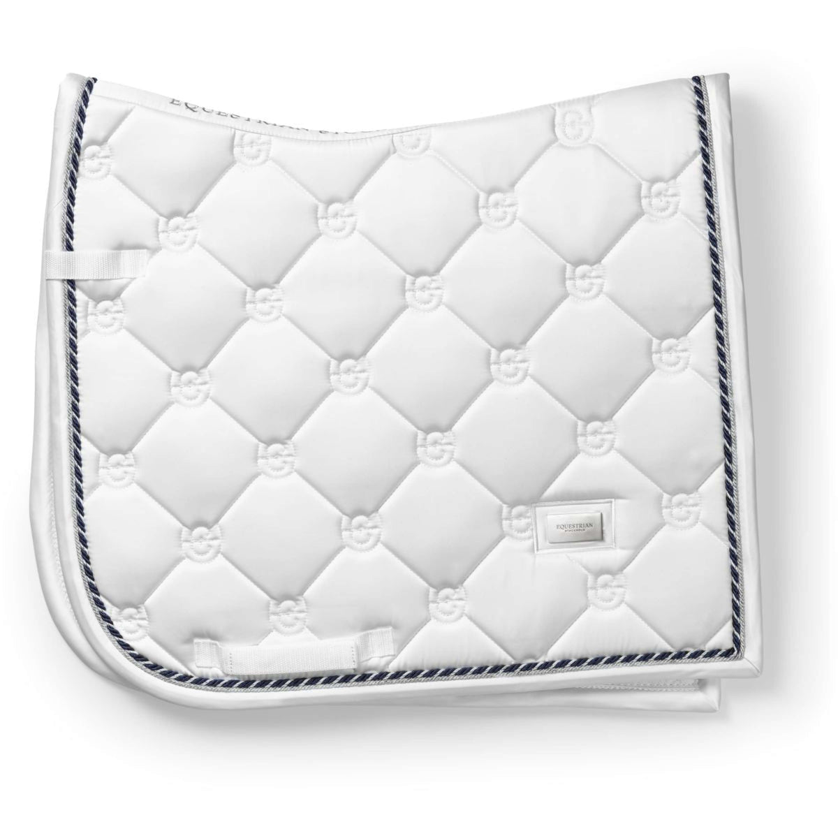 Equestrian Stockholm Tapis de Selle Dressage White Silver