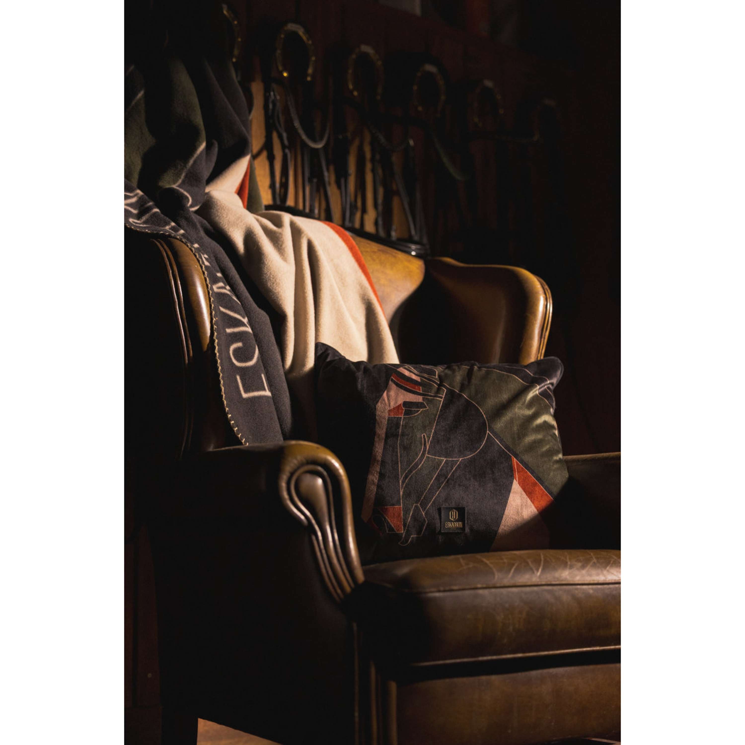 Eskadron Taie d'Oreiller Heritage Velvet Noir/Deep Moss/Merlot/Ash