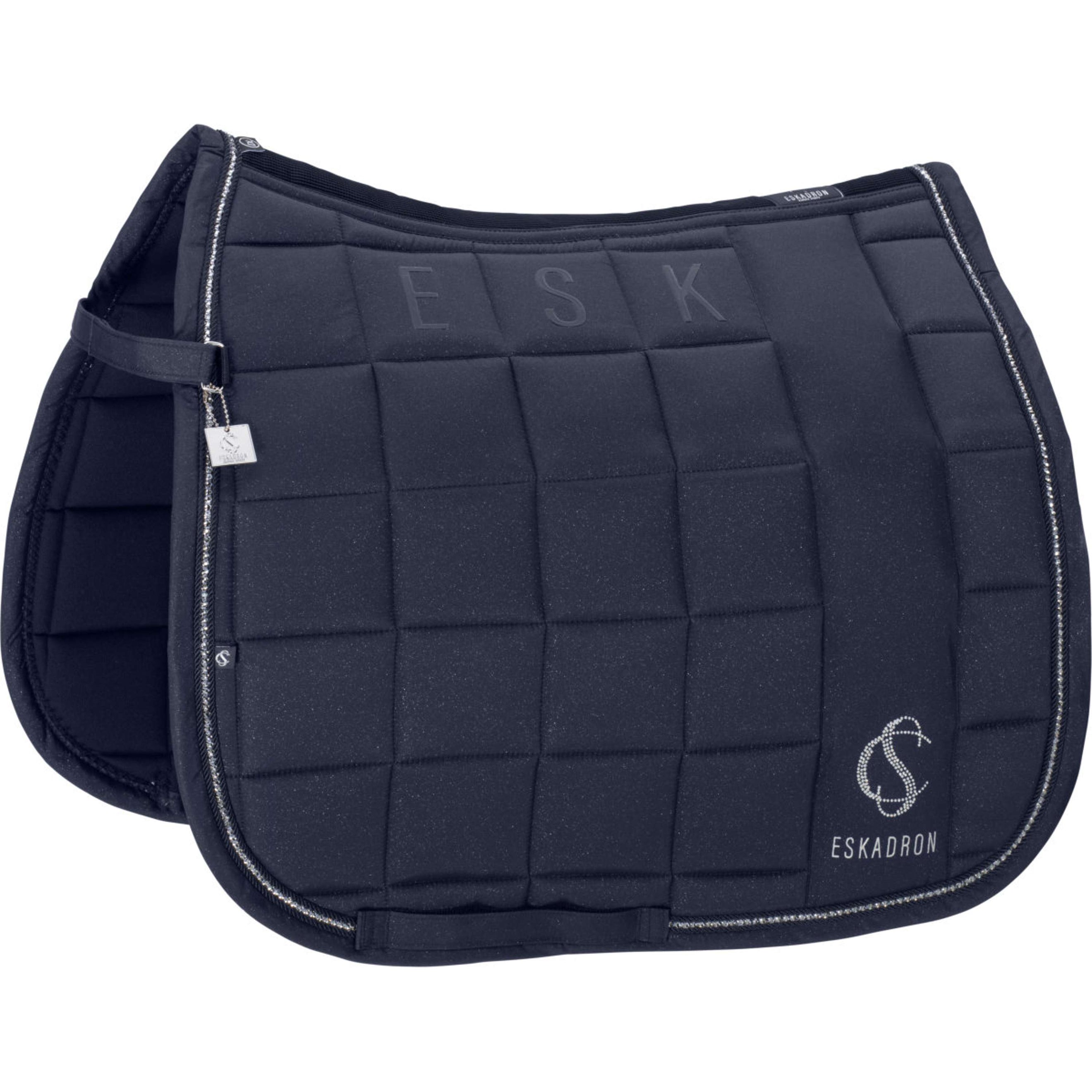 Eskadron Tapis de Selle Classic Sports Big Square Sparkle Dressage Marin