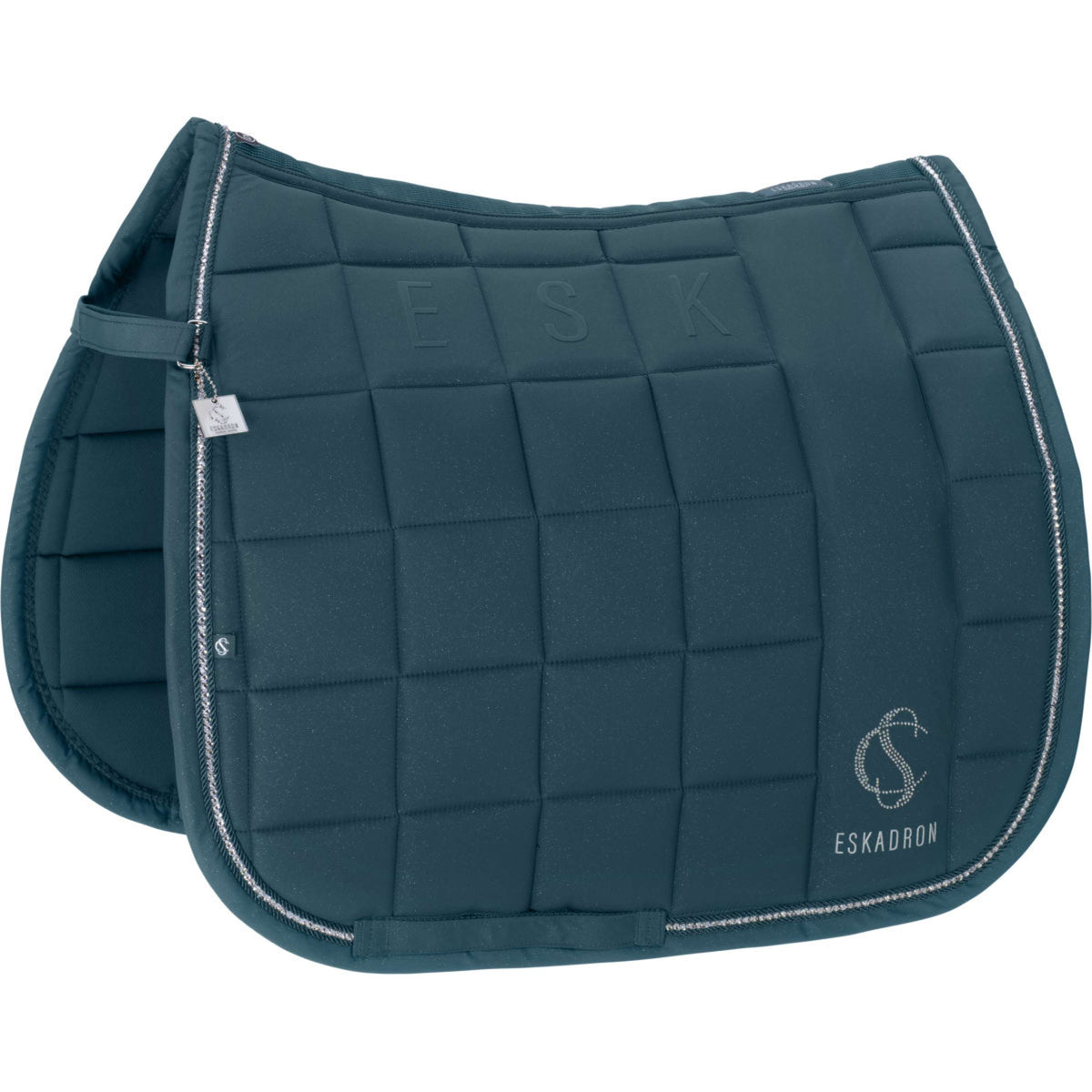 Eskadron Tapis de Selle Classic Sports Big Square Sparkle Dressage Ocean