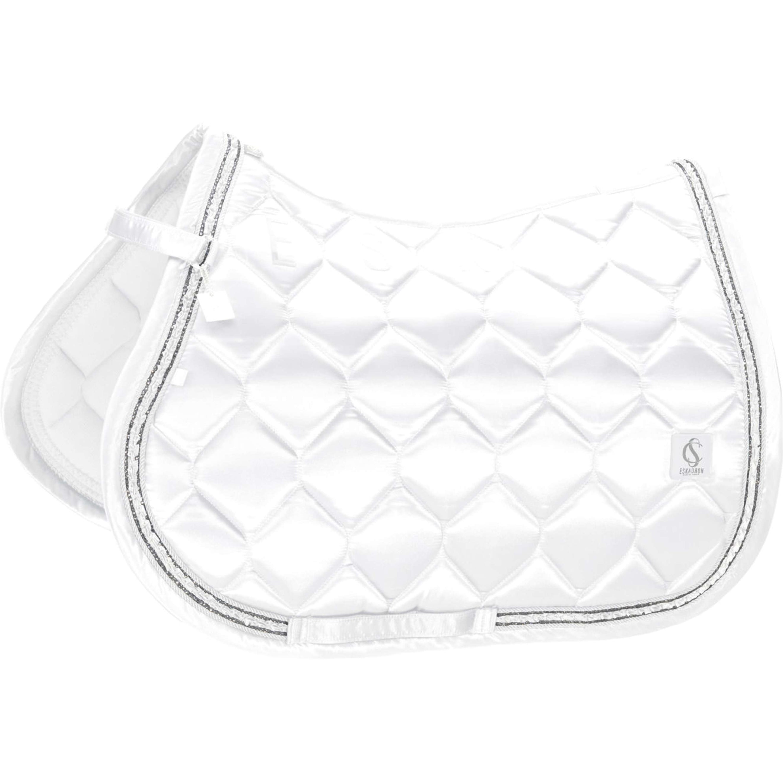Eskadron Tapis de Selle Classic Sports Satin Frills Polyvalent Blanc