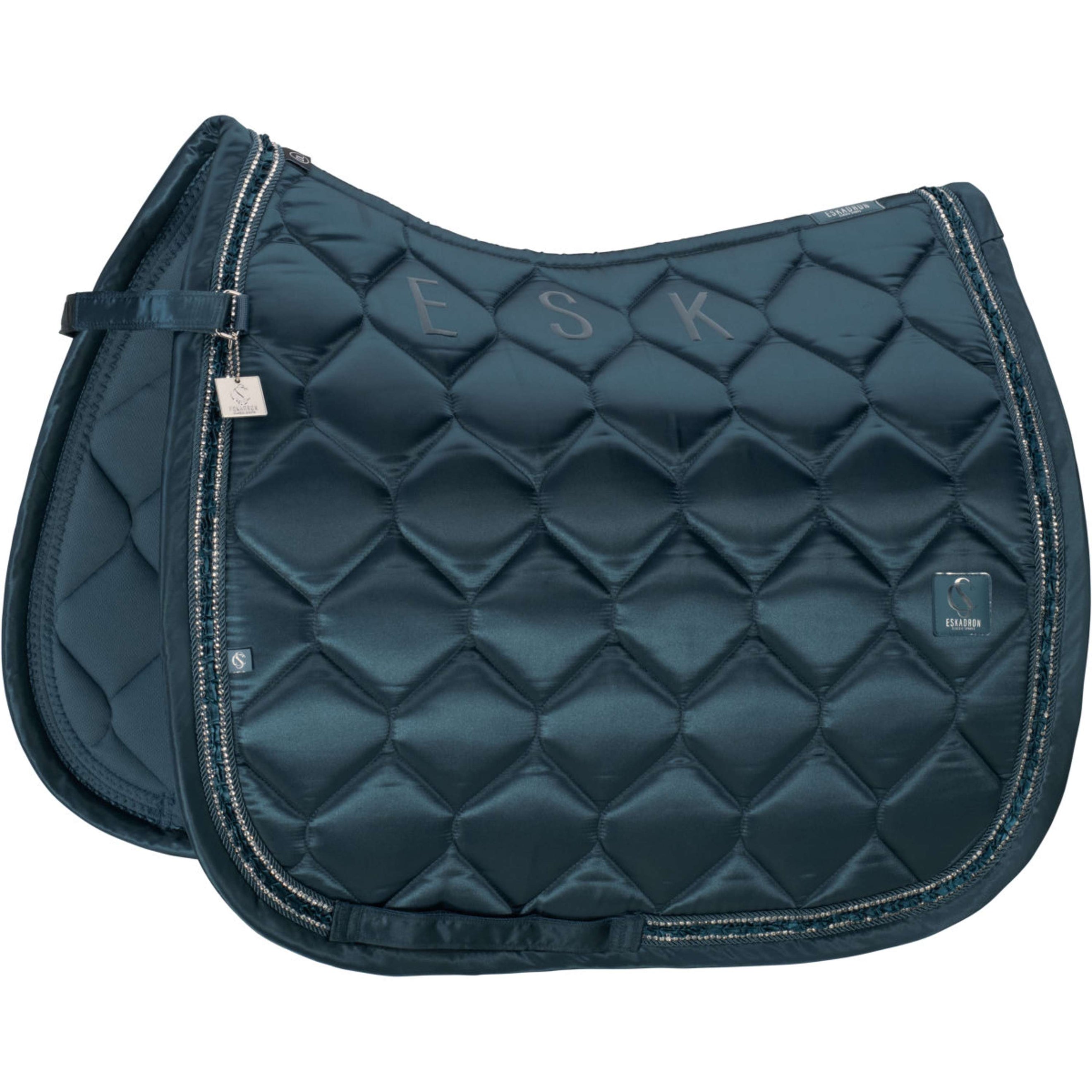Eskadron Tapis de Selle Classic Sports Satin Frills Dressage Ocean