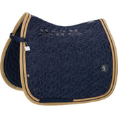 Eskadron Tapis de Selle Classic Sports Glossy Jewel Contrast Dressage Marin