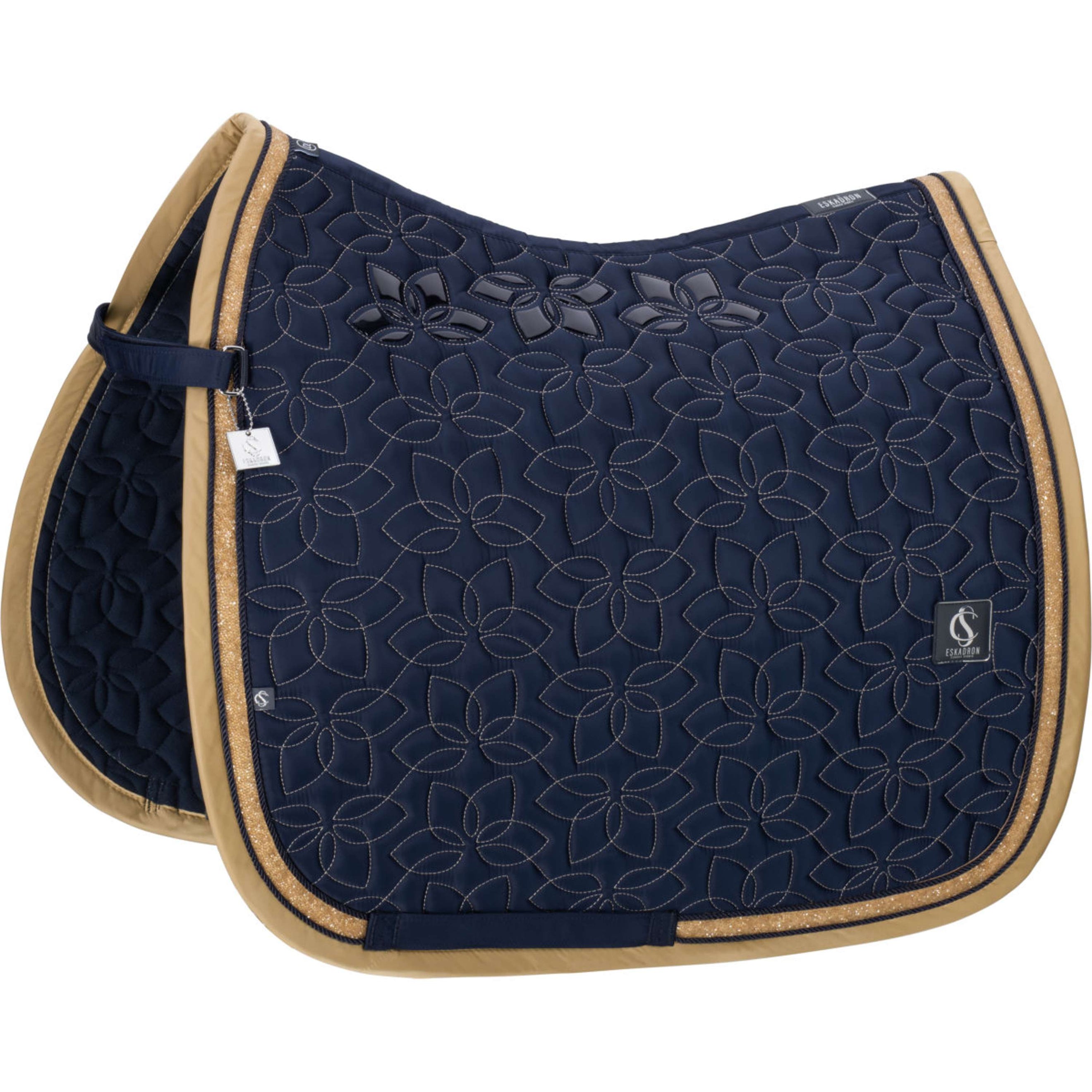 Eskadron Tapis de Selle Classic Sports Glossy Jewel Contrast Dressage Marin Eskadron Tapis de Selle Classic Sports Glossy Jewel Contrast Dressage Marin