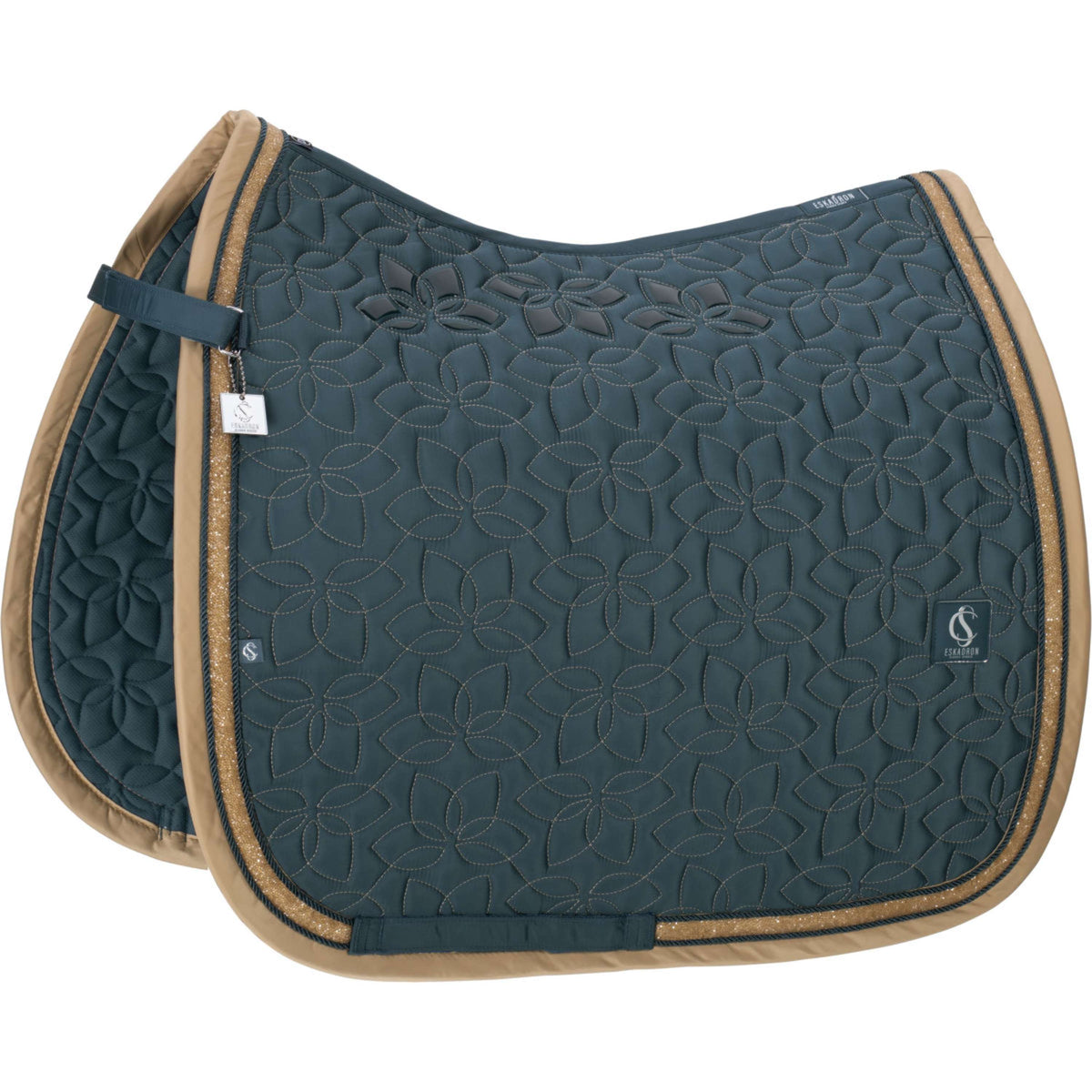 Eskadron Tapis de Selle Classic Sports Glossy Jewel Contrast Dressage Ocean