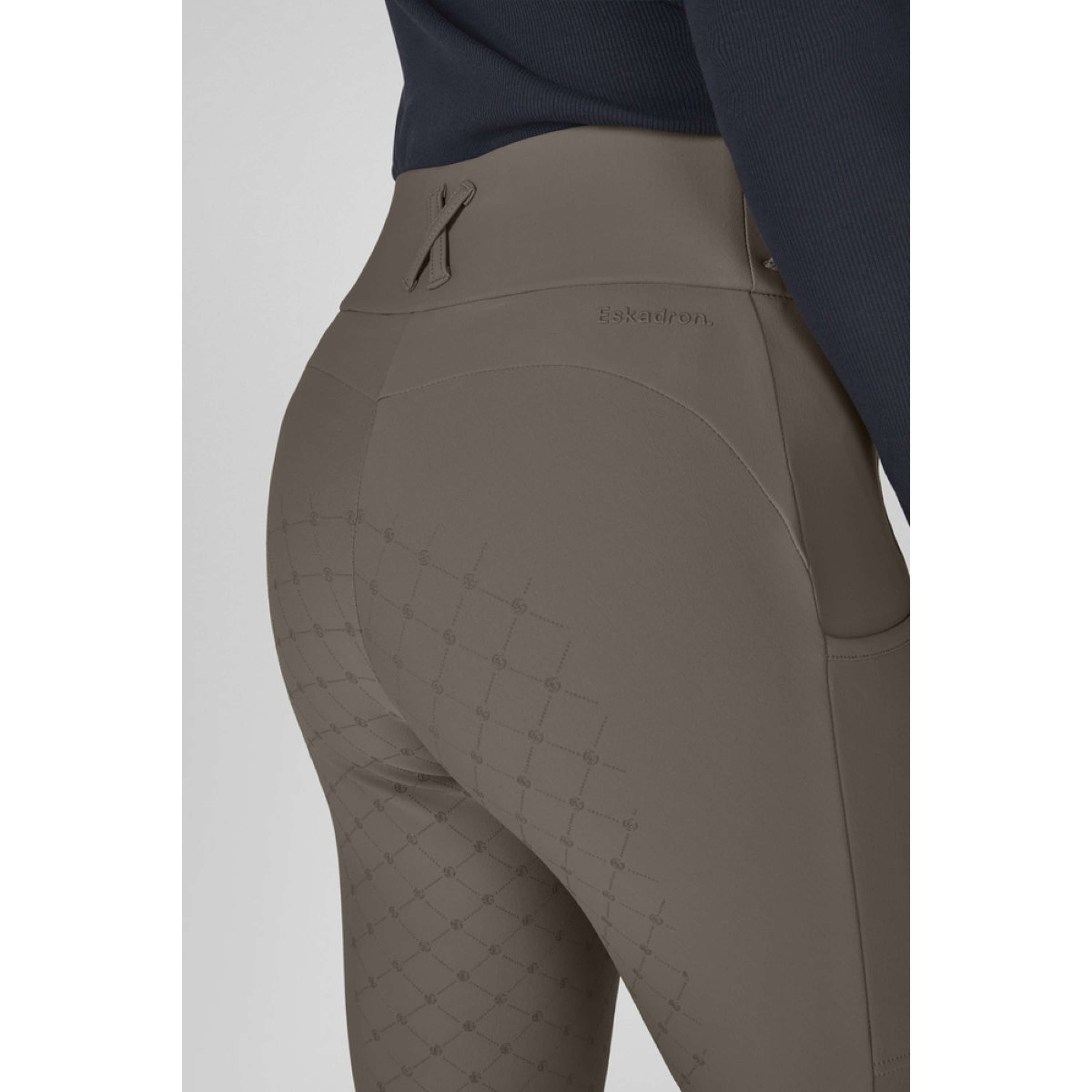 Eskadron Legging d'Équitation Dynamics Cosy Full Grip Powdertaupe