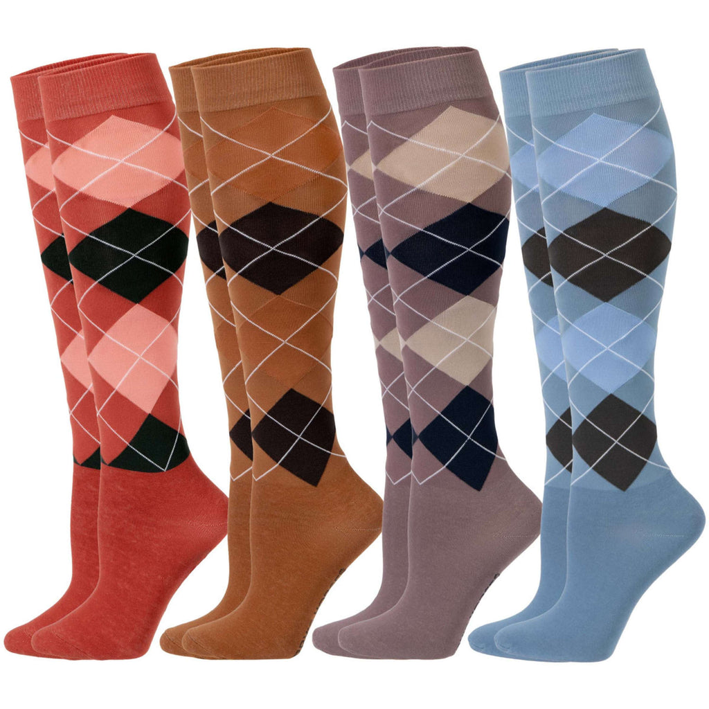 Harry's Horse Chaussettes d'Équitation Argyle Hot-Sauce