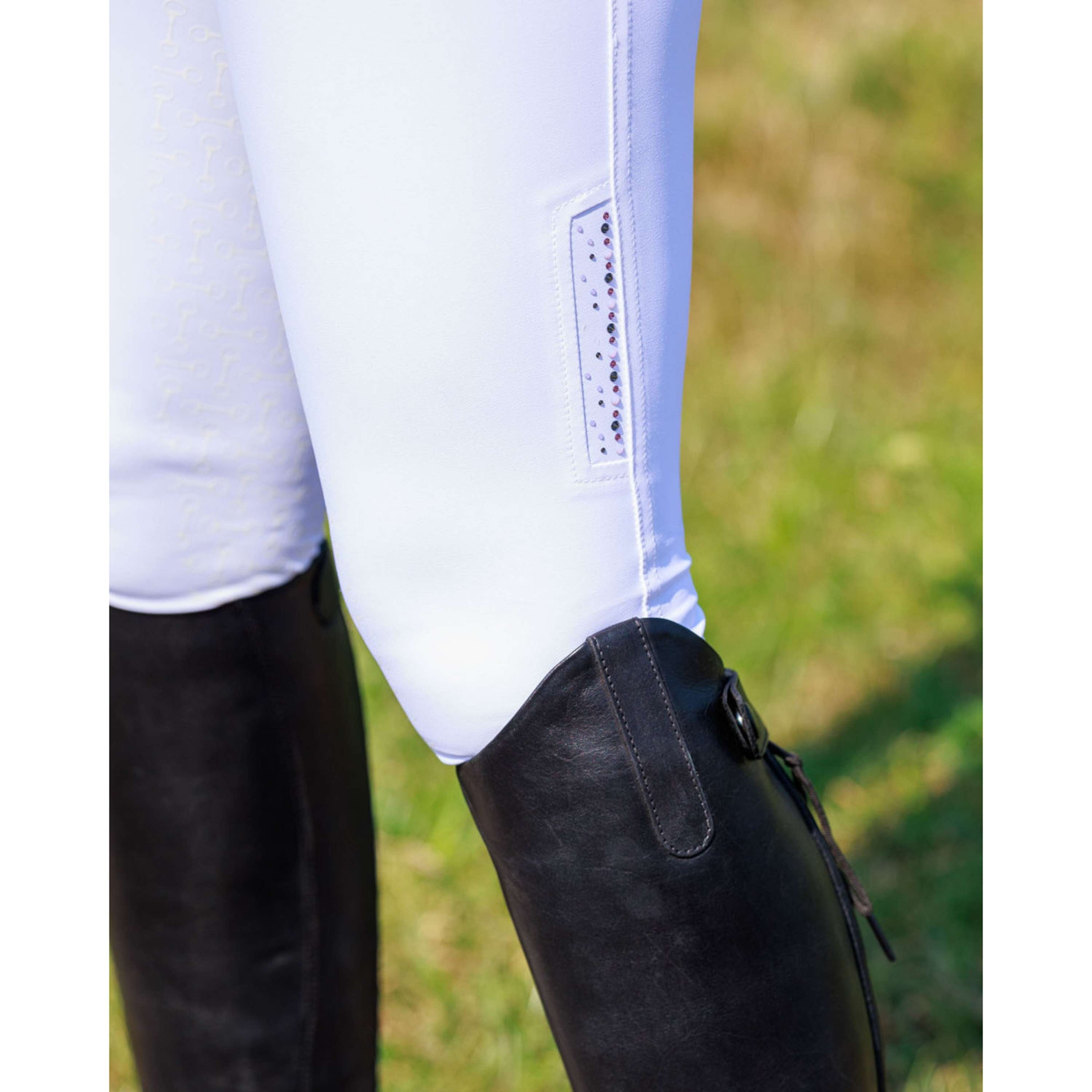 Harry's Horse Pantalon d'Équitation Mauve Blush Full Grip Blanc