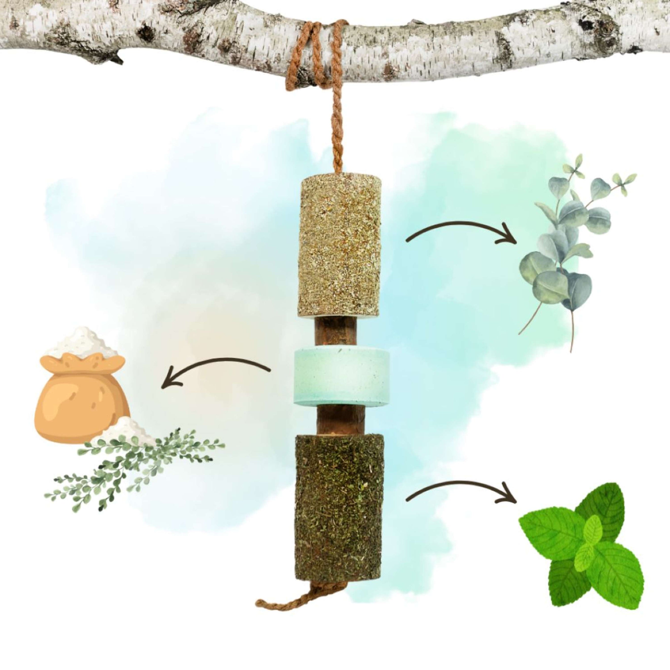Herbie Jouet en bois à base de plantes Breath