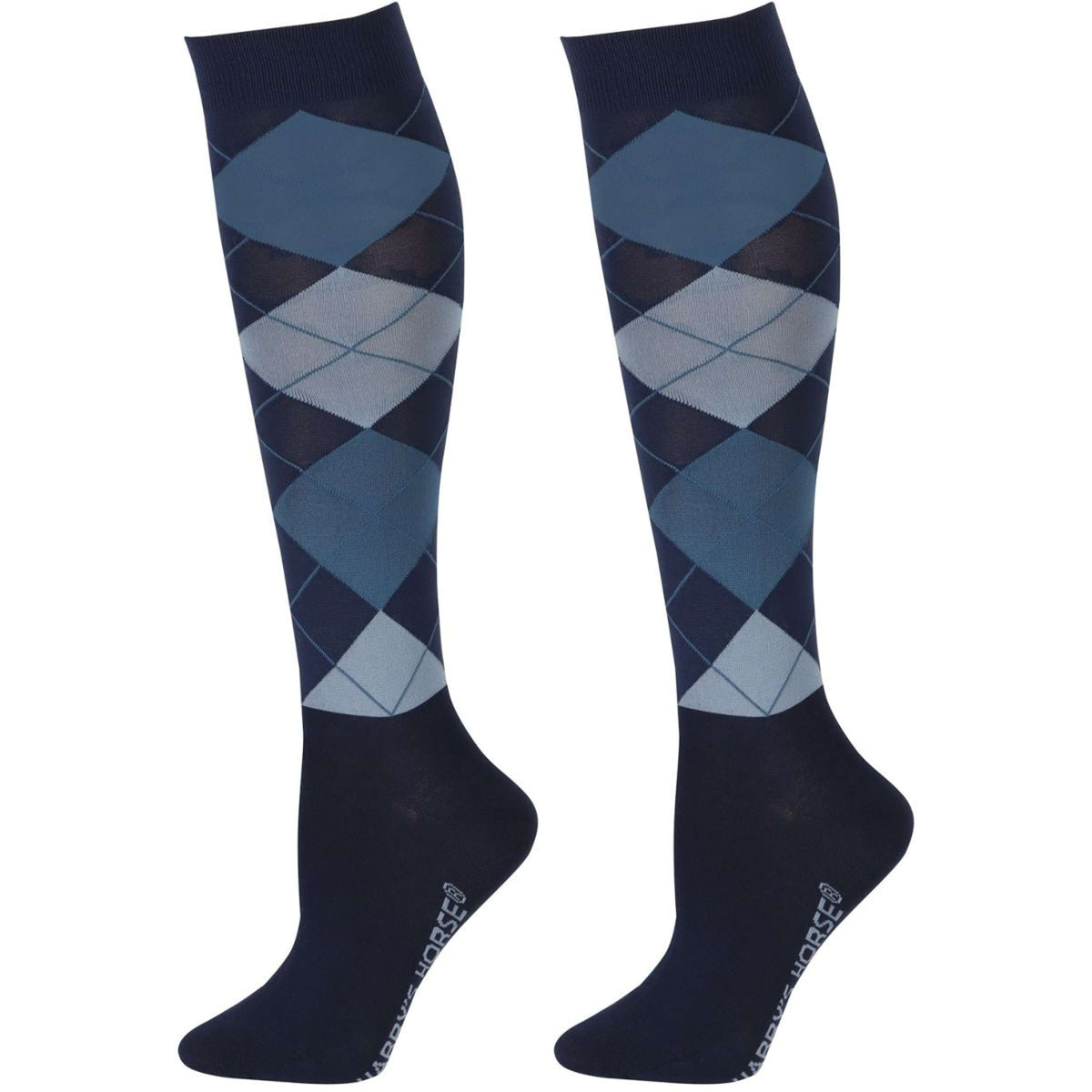 Harry's Horse Chaussettes d'Équitation Arygle Marin