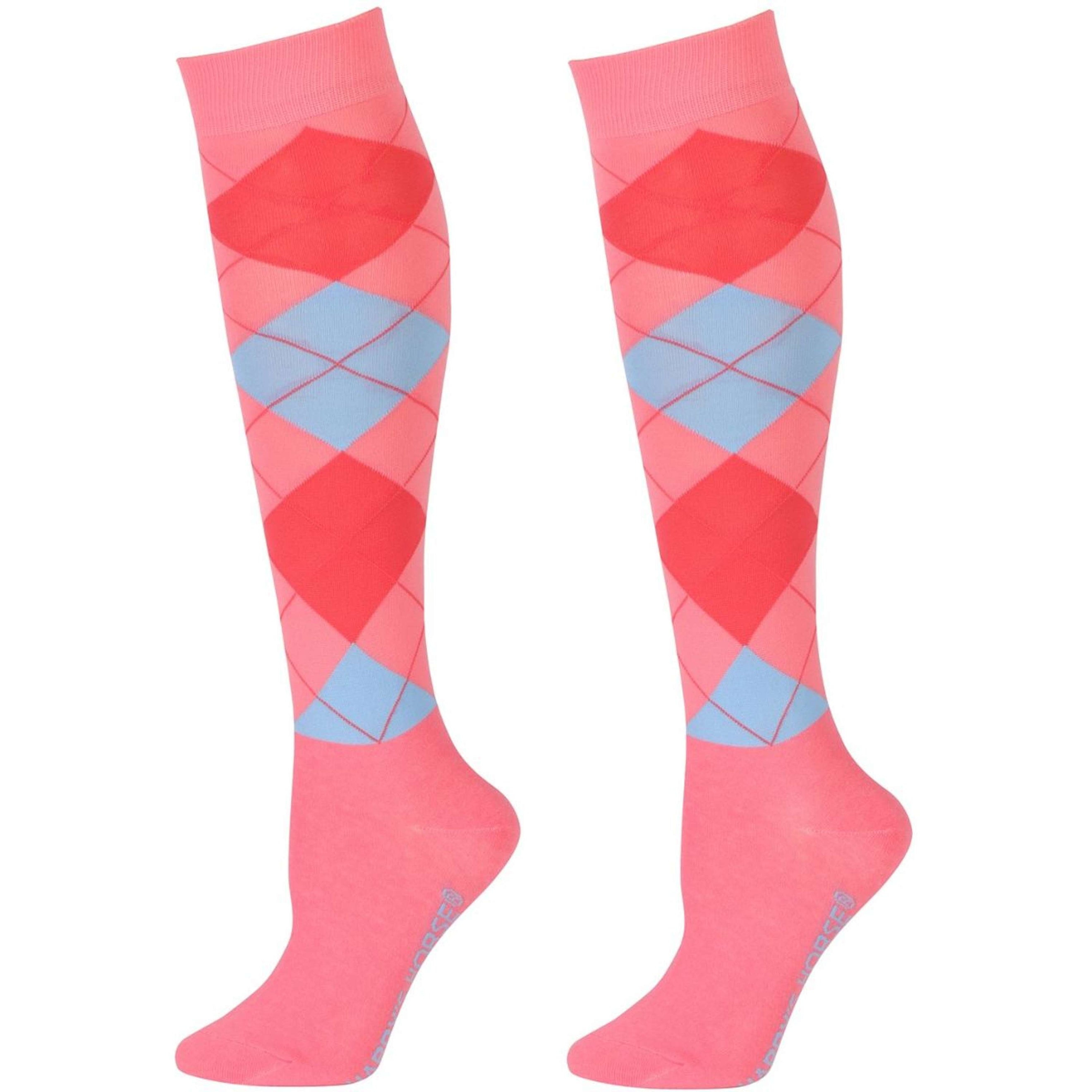 Harry's Horse Chaussettes d'Équitation Arygle Rose Harry's Horse Chaussettes d'Équitation Arygle Rose