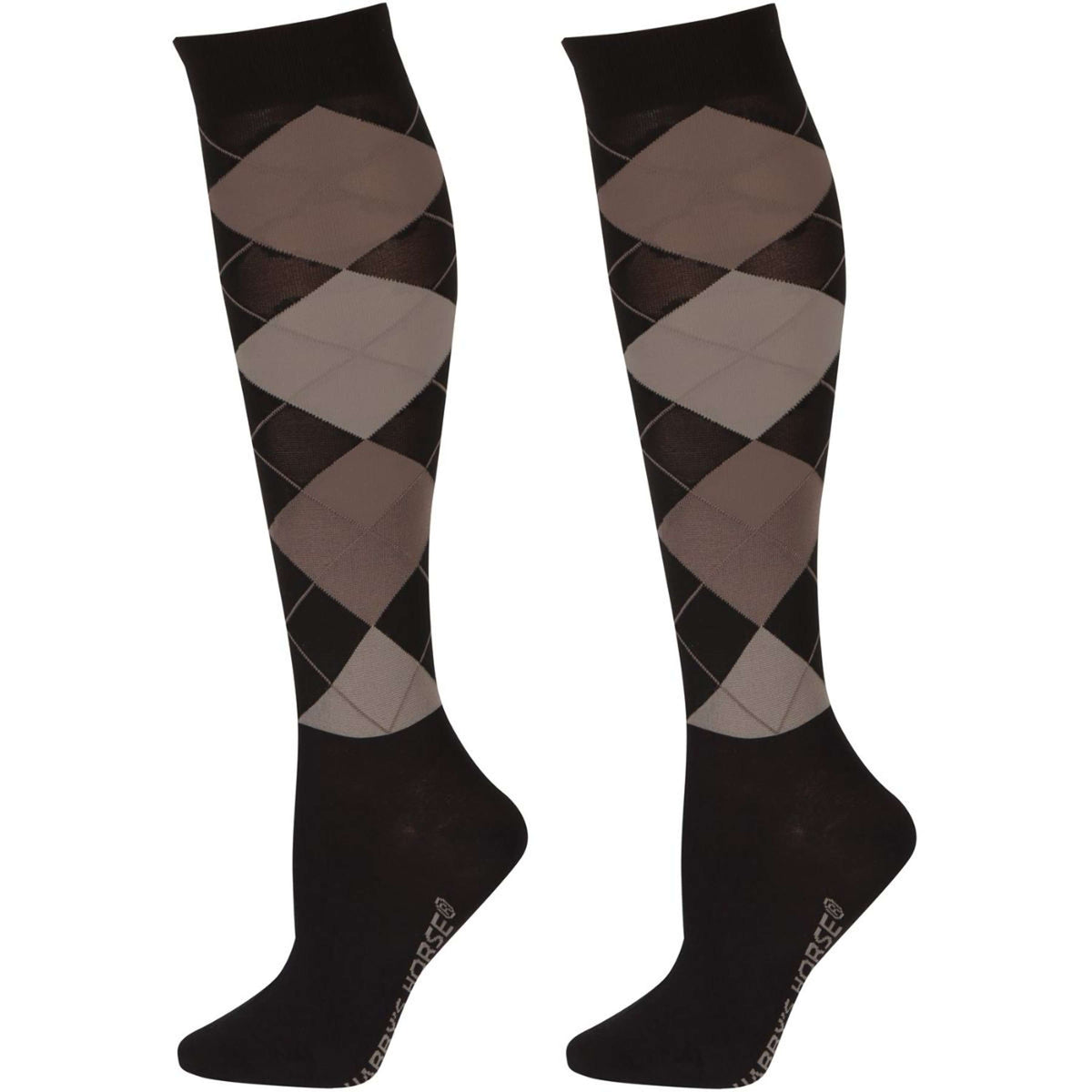 Harry's Horse Chaussettes d'Équitation Arygle Noir