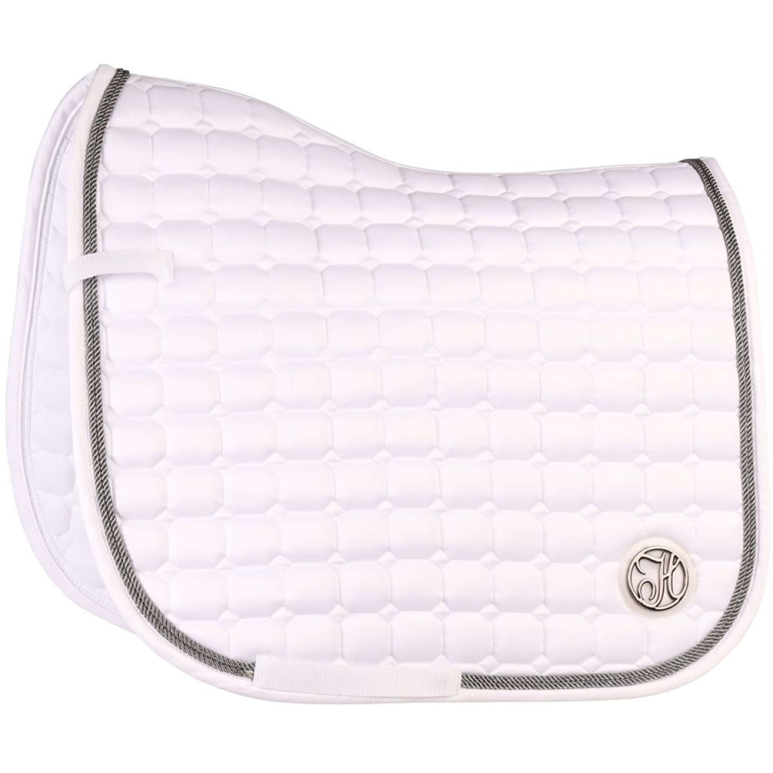 Harry's Horse Tapis de Selle Reverso Competition Gunmetal Dressage Blanc
