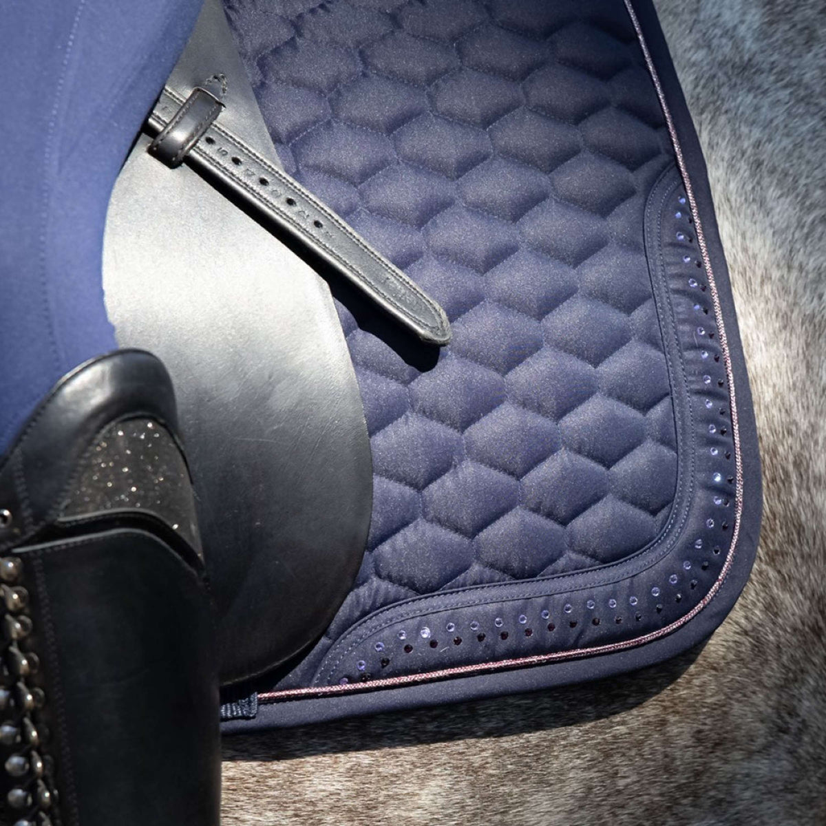 Harry's Horse Tapis de Selle Denici Cavalli Purple Passion Polyvalent Peacoat