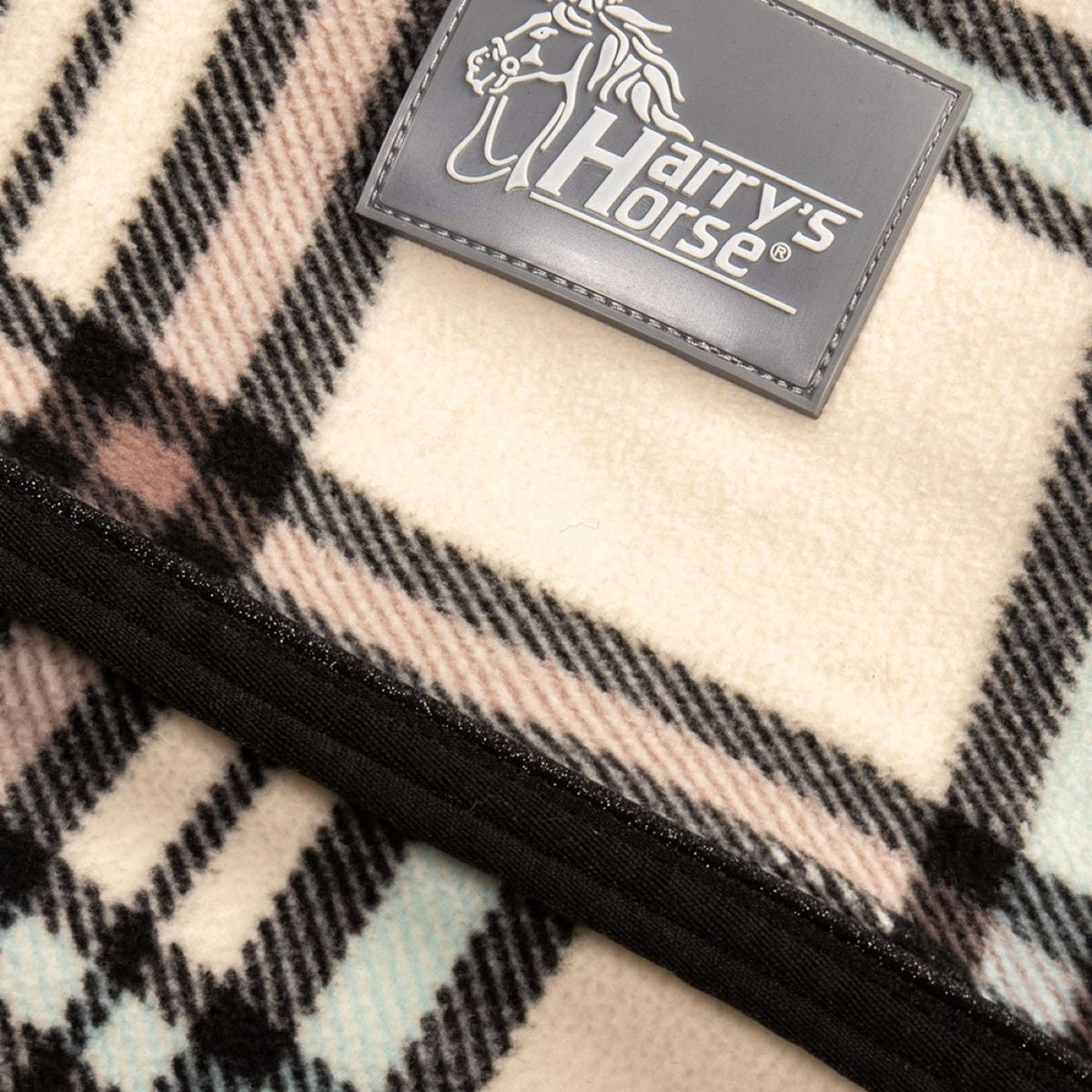 Harry's Horse Couverture Polaire Check Crème