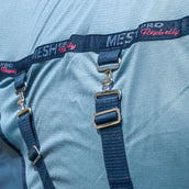 Harry's Horse Couverture Anti-Mouches Mesh-Pro Belly Bleu ciel
