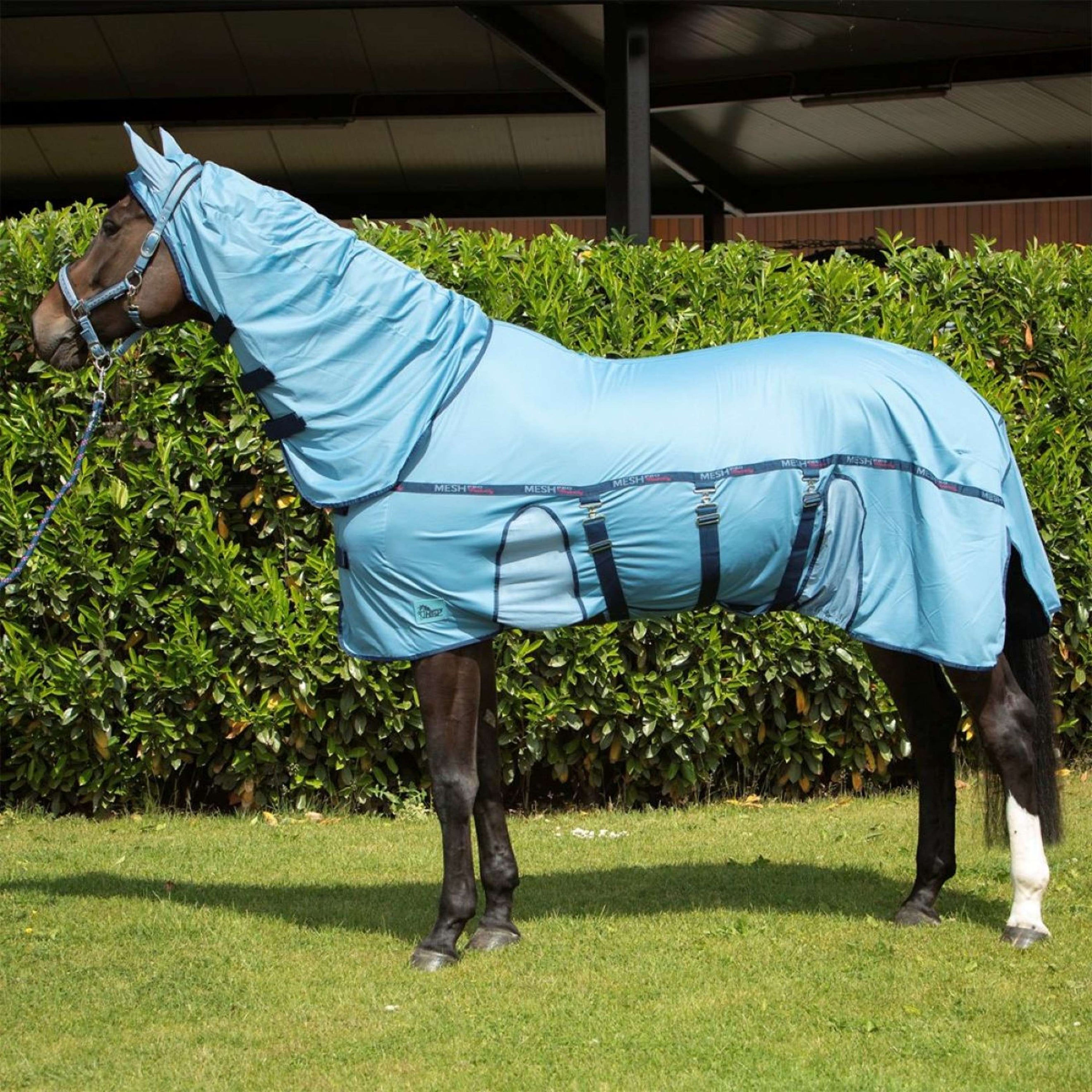 Harry's Horse Couverture Anti-Mouches Mesh-Pro Belly Bleu ciel Harry's Horse Couverture Anti-Mouches Mesh-Pro Belly Bleu ciel