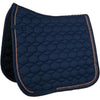 HKM Tapis de Selle Rosegold Glamour Dressage Bleu foncé/RoseOr