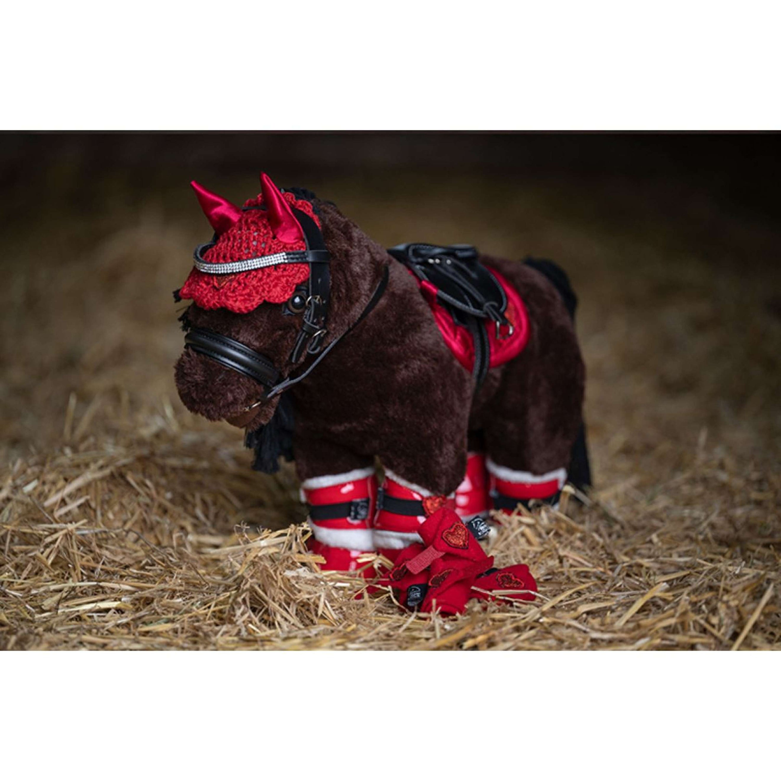 HKM Câlin Poney Riding Ensemble de Démarrage Rouge HKM Câlin Poney Riding Ensemble de Démarrage Rouge