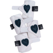 HKM Câlin Poney Ensemble de compétition Blanc/Bleu foncé