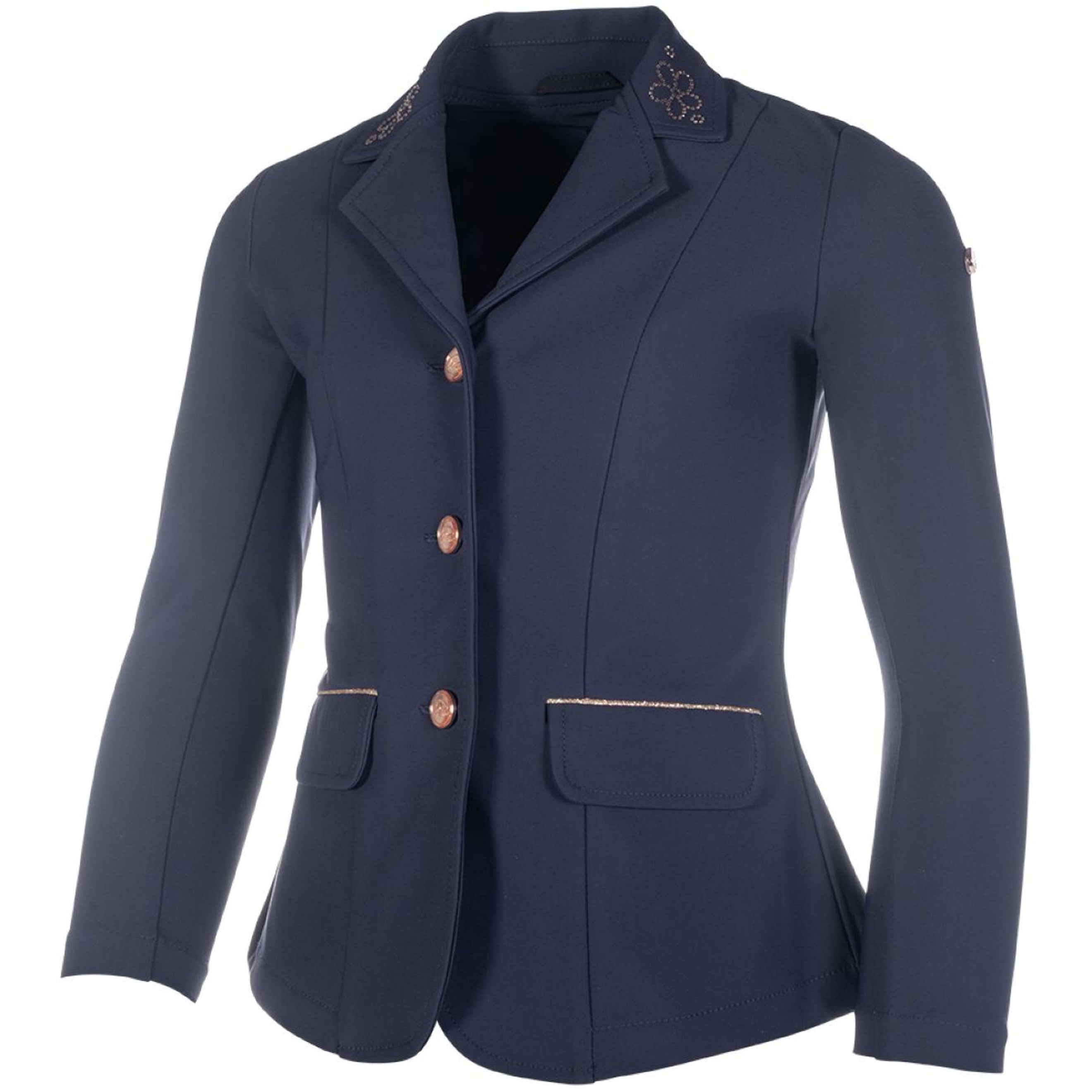 HKM Petite Veste de Concours Flora Enfants Bleu Foncé HKM Petite Veste de Concours Flora Enfants Bleu Foncé