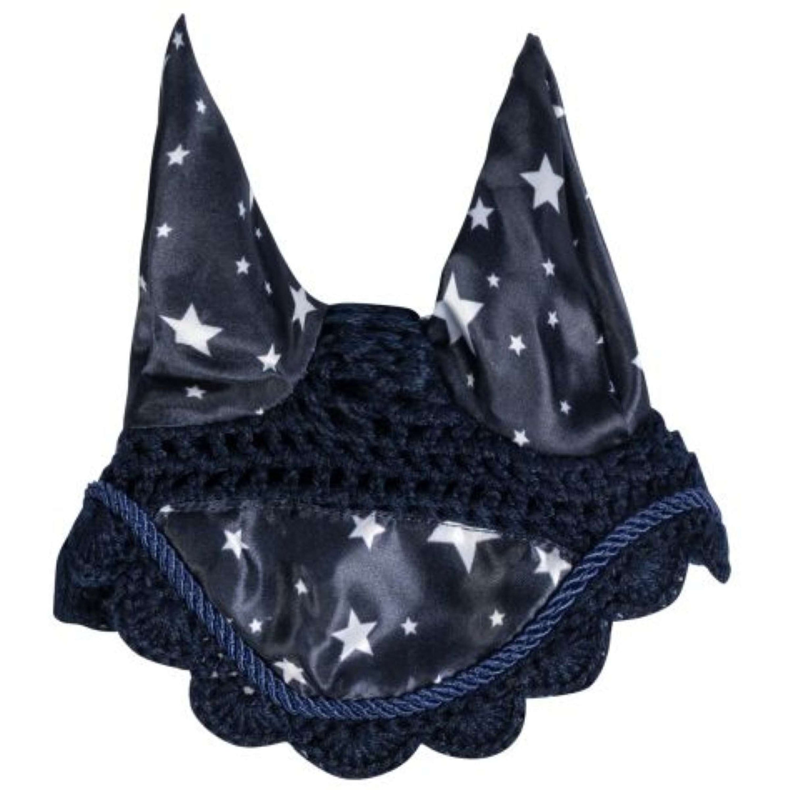 HKM Hobby Horsing Bonnet Anti-Mouches Print Marin