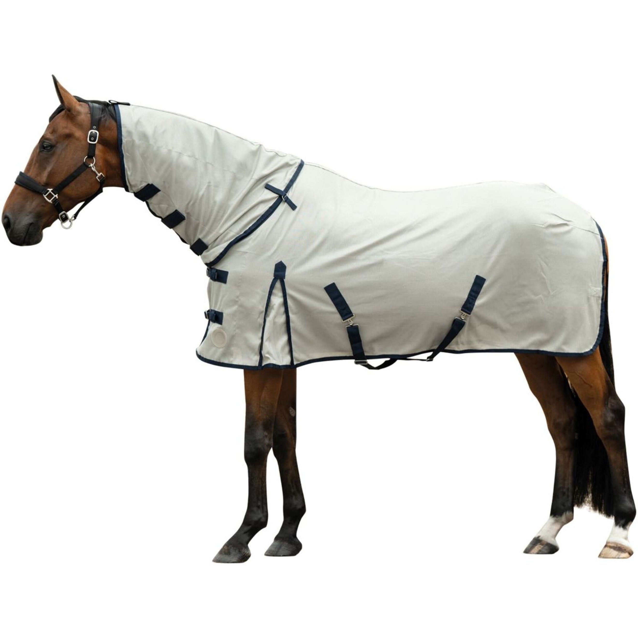 HKM Couverture Anti-Mouches Rain II Couvre-cou Amovible Gris HKM Couverture Anti-Mouches Rain II Couvre-cou Amovible Gris