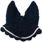 HKM Hobby Horsing Bonnet Anti-Mouches Teddy Bleu Foncé