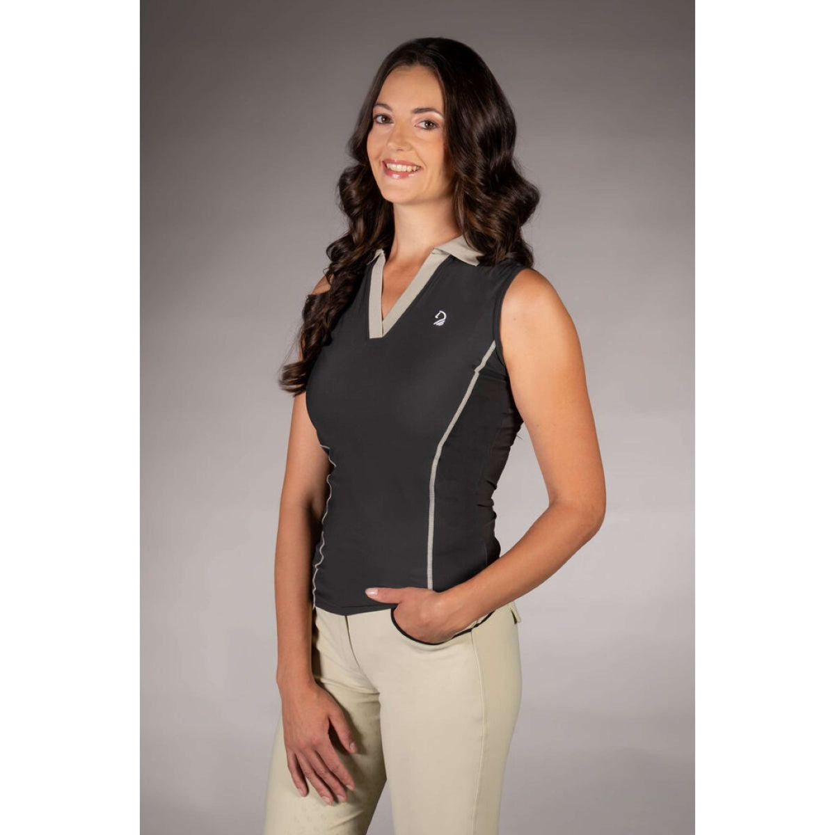Lauria Garrelli Polo Limone Sans Manche Noir