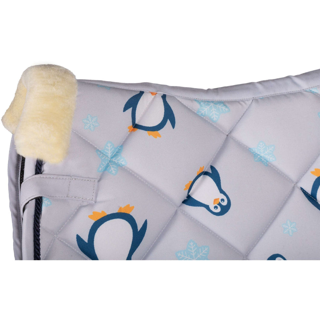 HKM Tapis de Selle Pinguïn Polyvalence Gris/Bleu