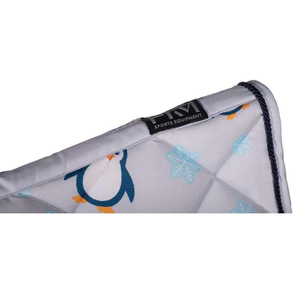HKM Tapis de Selle Pinguïn Polyvalence Gris/Bleu