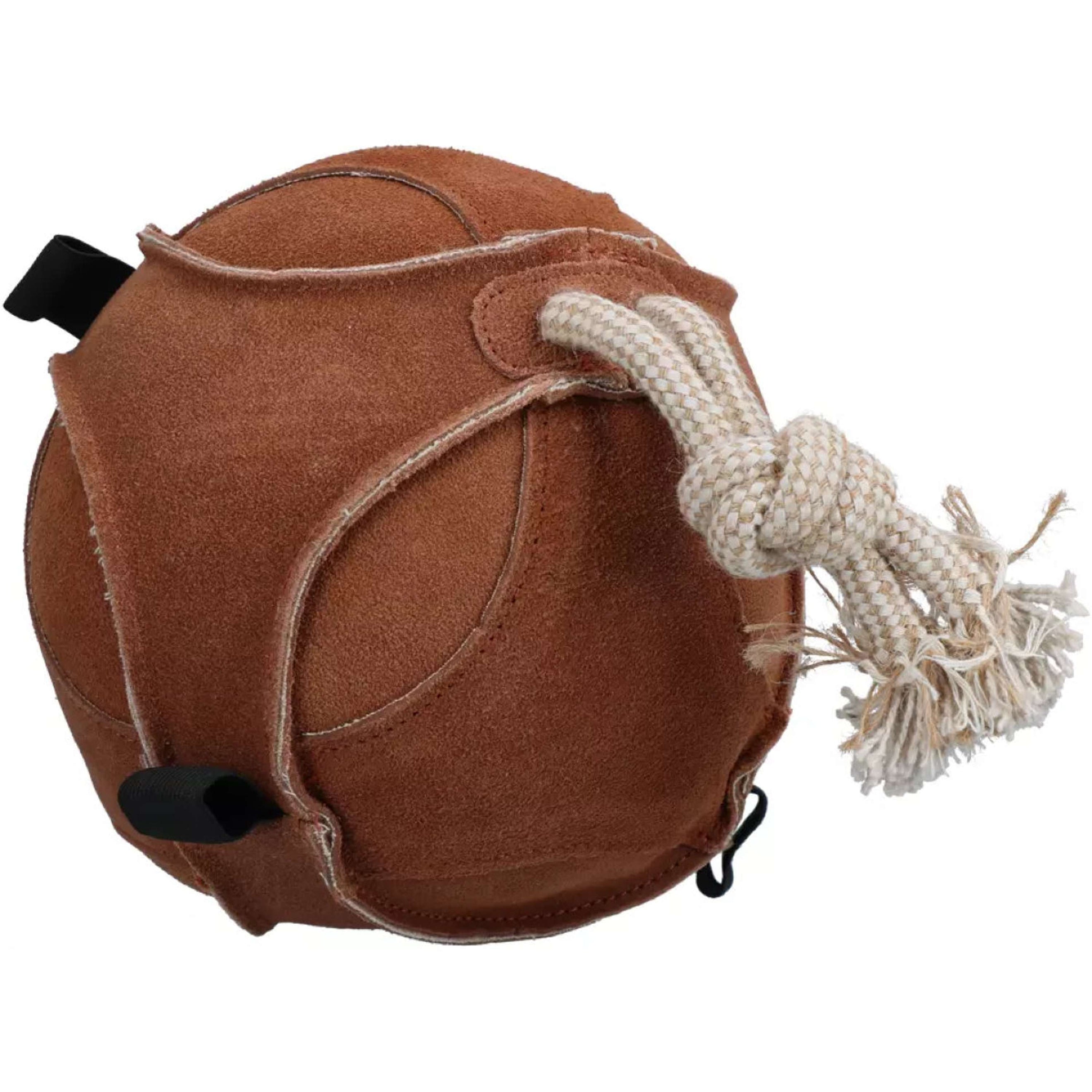 Excellent Balle de jeu amusante pour chevaux Suede Marron Excellent Balle de jeu amusante pour chevaux Suede Marron