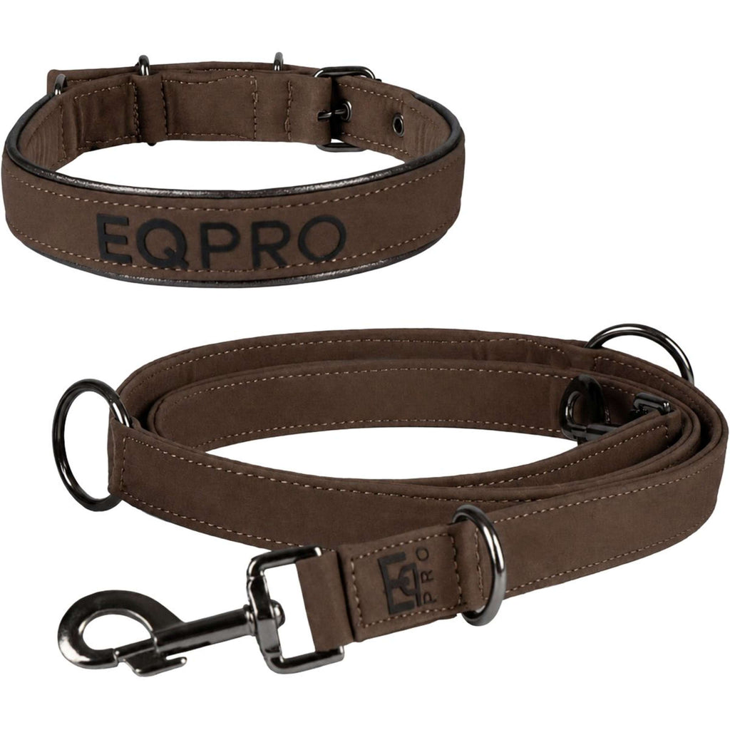 EQPRO Collier et Laisse Softshell Chocolat