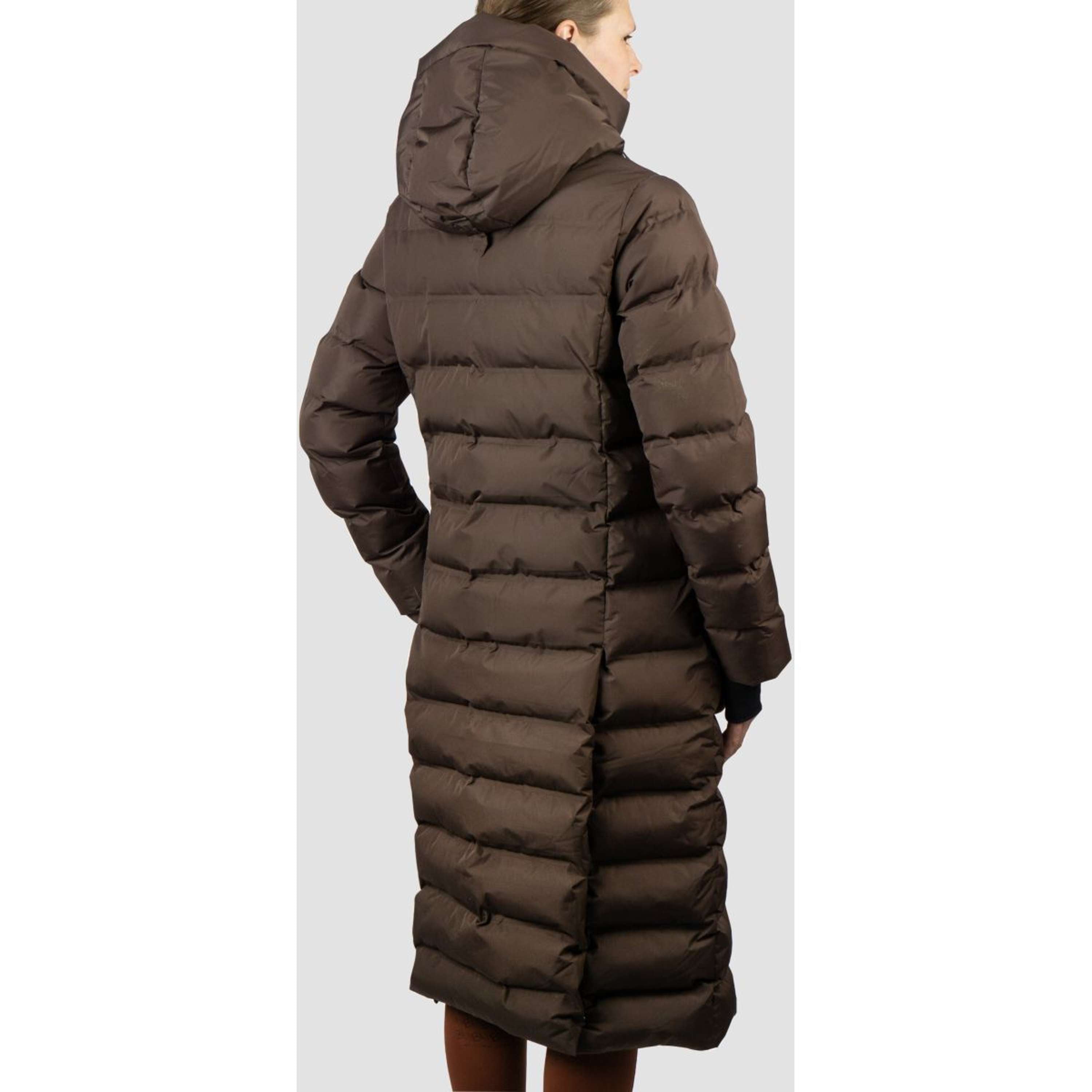 EQPRO Manteau Matelassé Long Eloise Chocolat