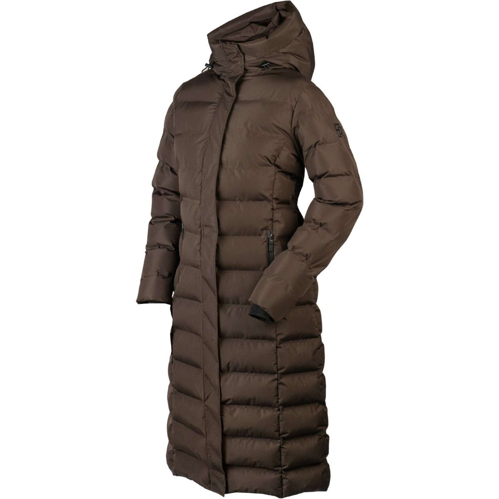EQPRO Manteau Matelassé Long Eloise Chocolat