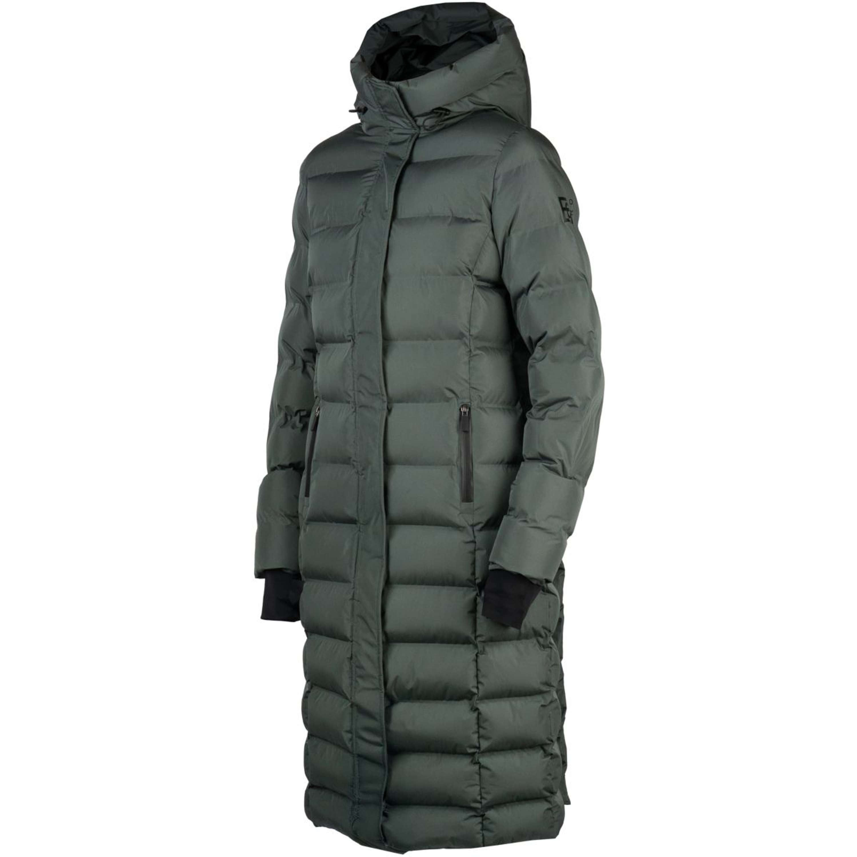 EQPRO Manteau Matelassé Long Eloise Shadow Steel