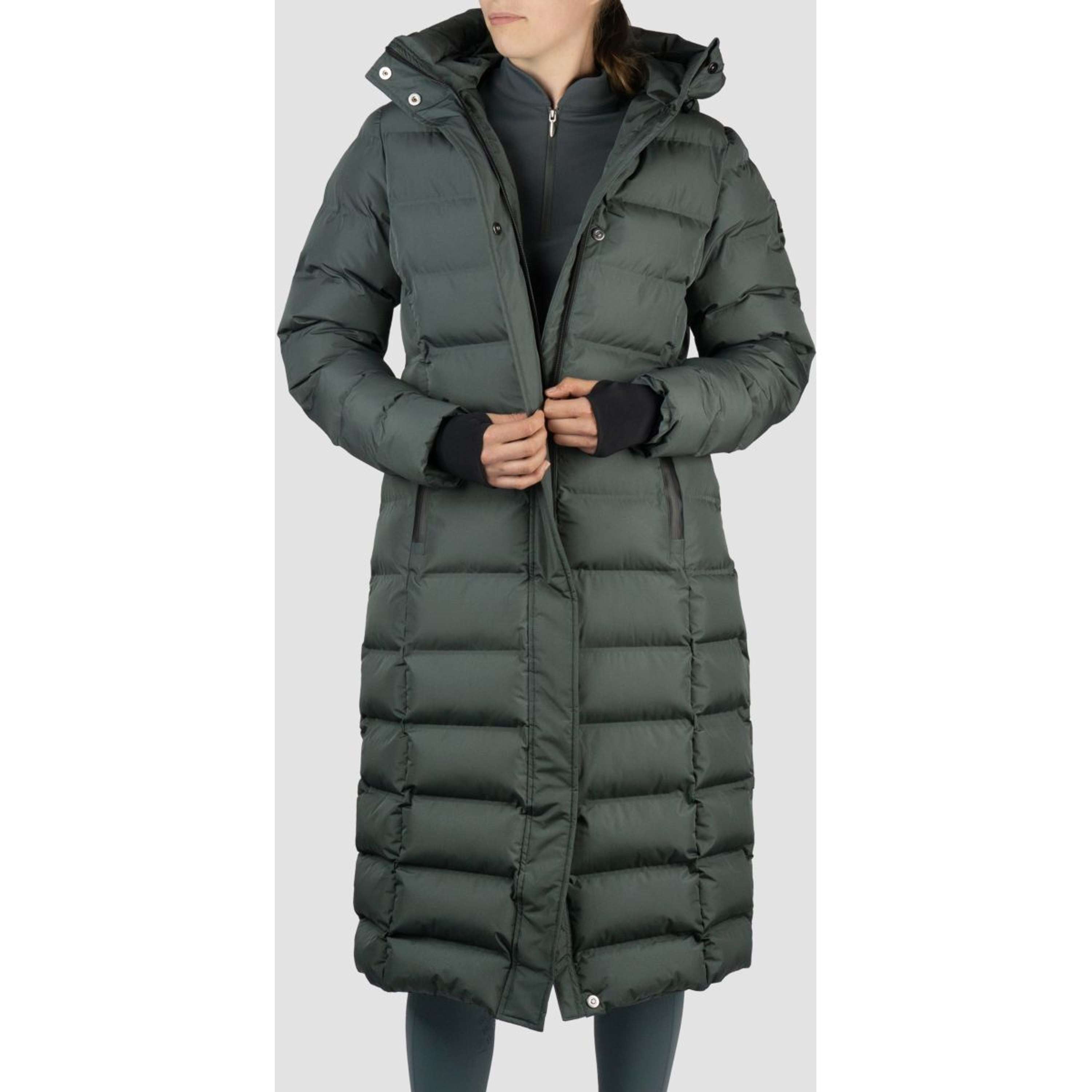 EQPRO Manteau Matelassé Long Eloise Shadow Steel