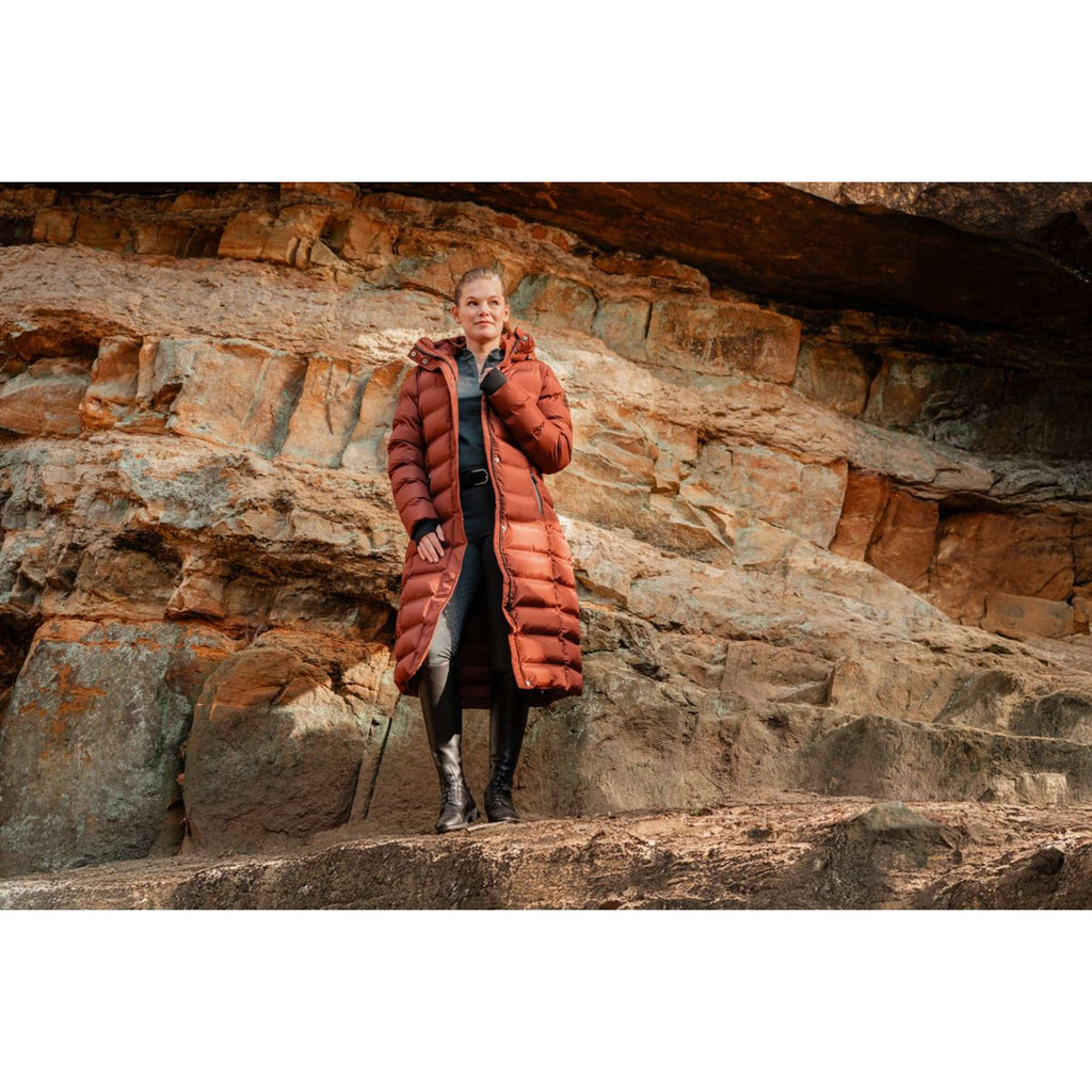 EQPRO Manteau Matelassé Long Eloise Burnt Umber