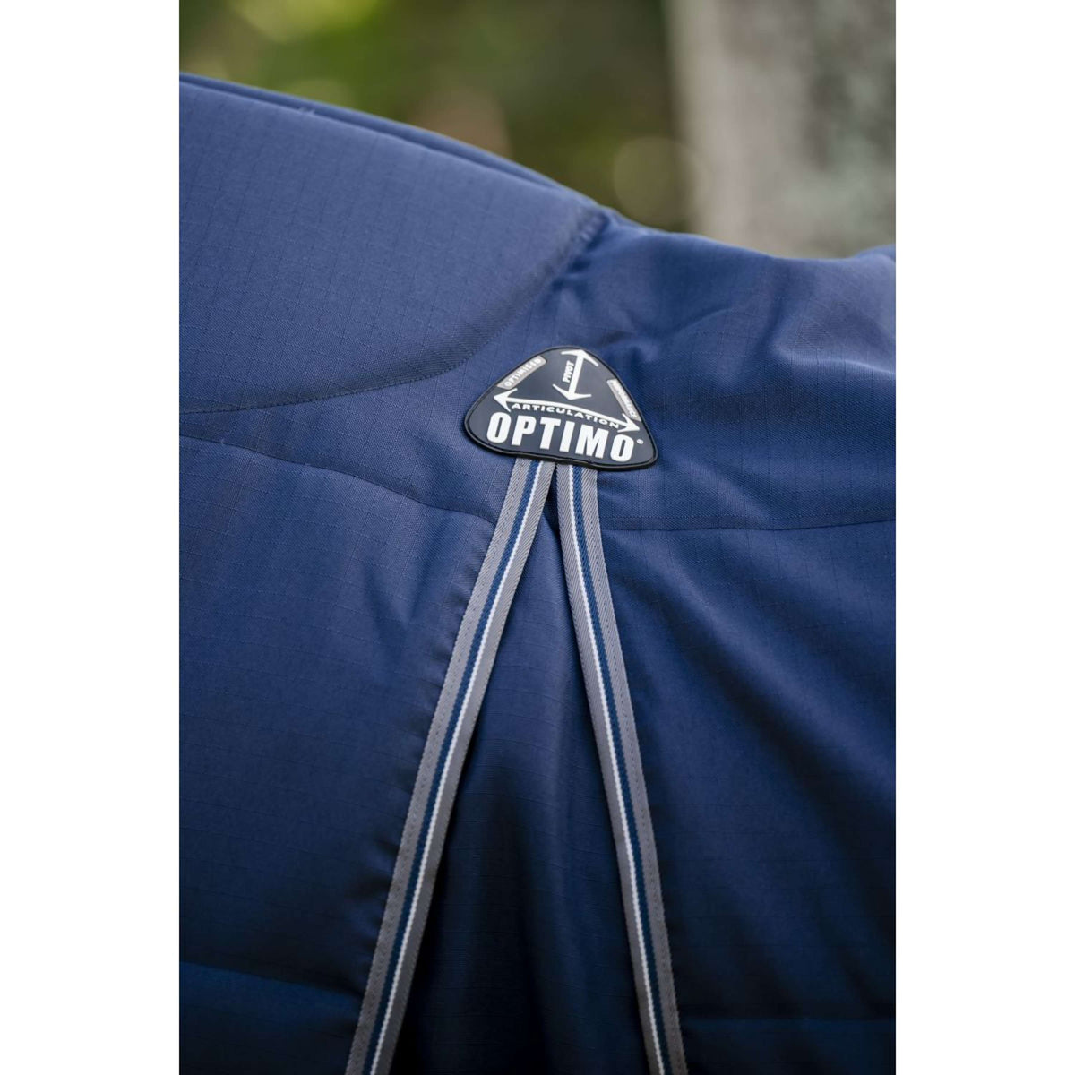 Rambo Optimo Couverture d'Écurie 400g Navy/Thunderstorm Grey/Silver