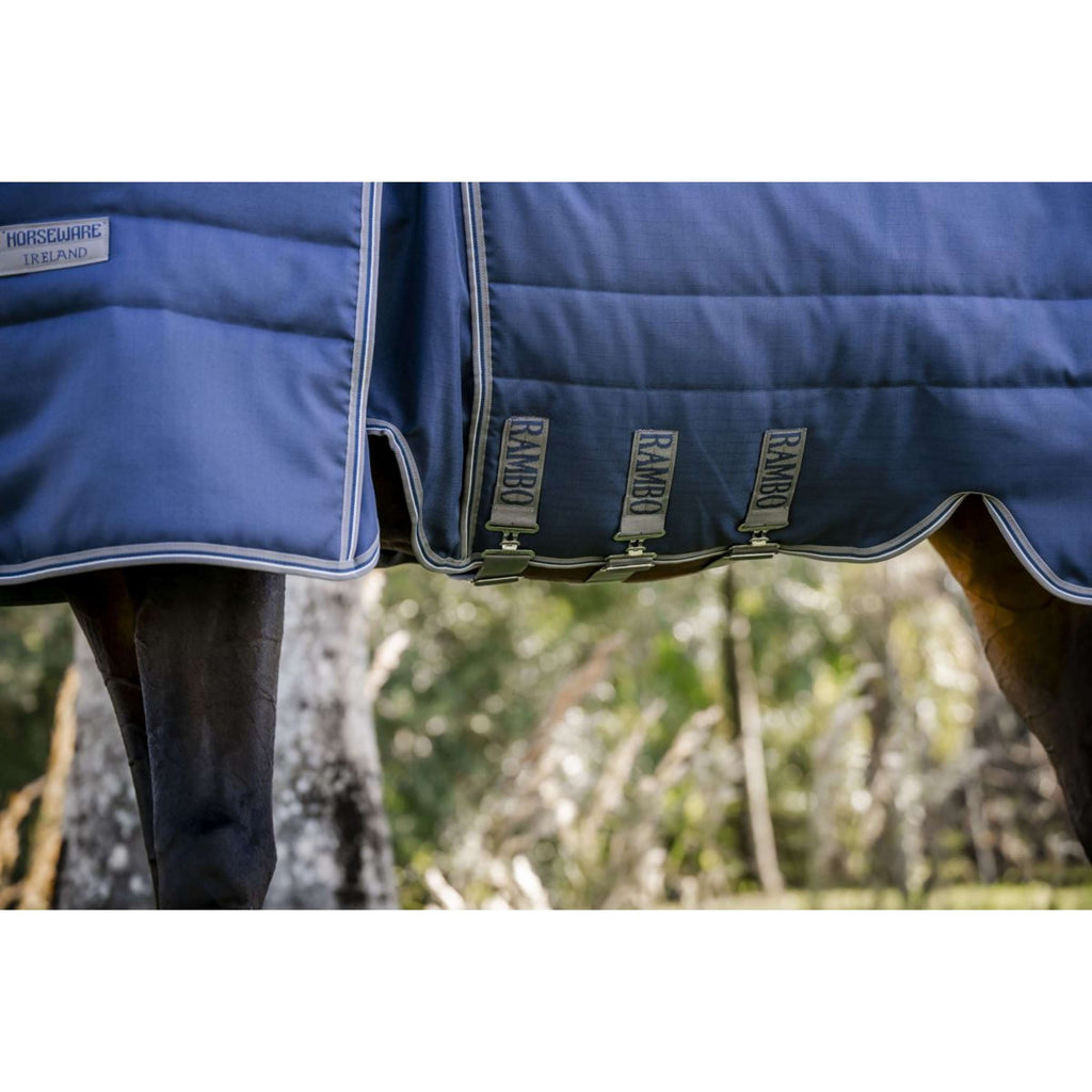 Rambo Optimo Couverture d'Écurie 200g Navy/Thunderstorm Grey/Silver