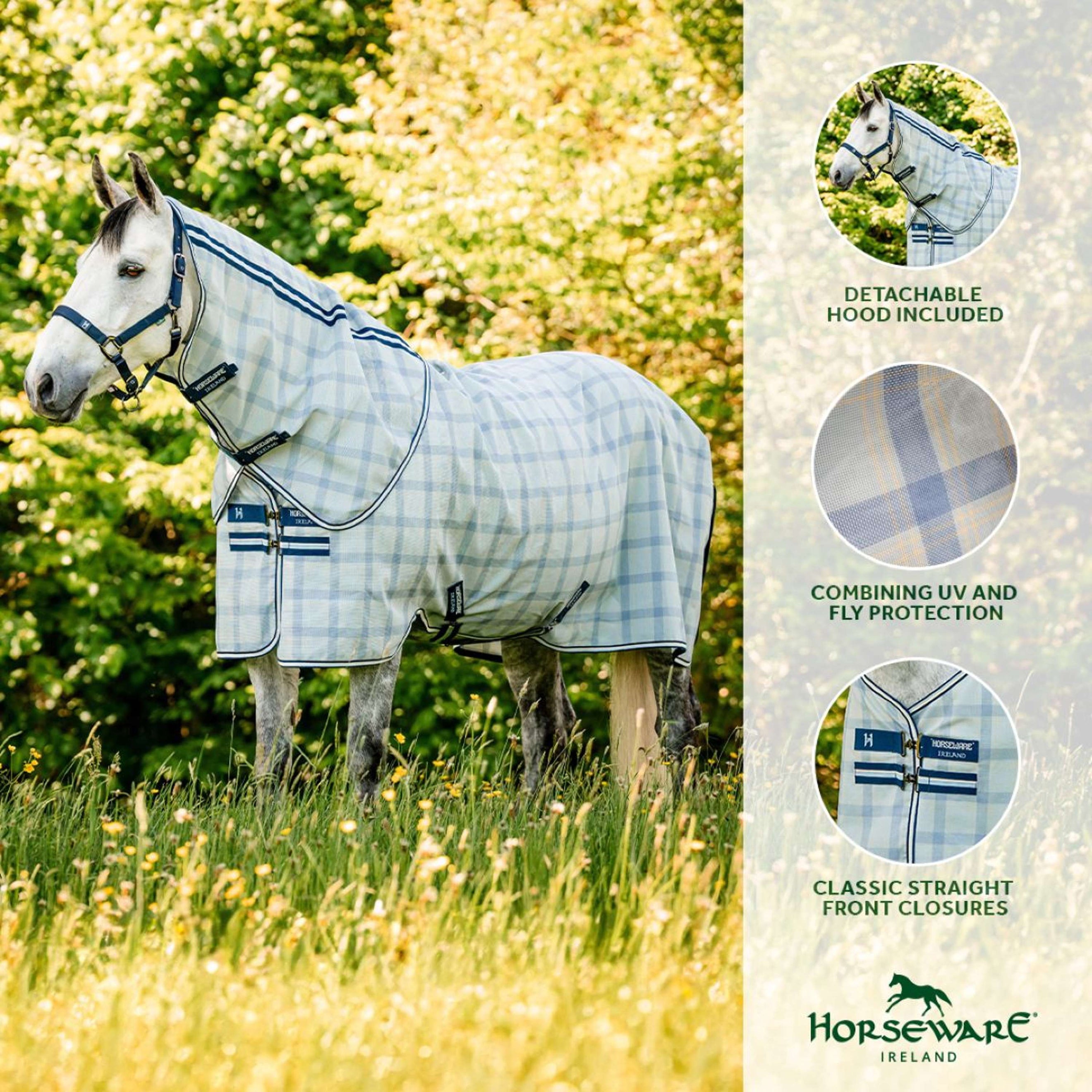 Horseware Couverture Anti-Mouches Newmarket Pony Plus Witney Navy Horseware Couverture Anti-Mouches Newmarket Pony Plus Witney Navy