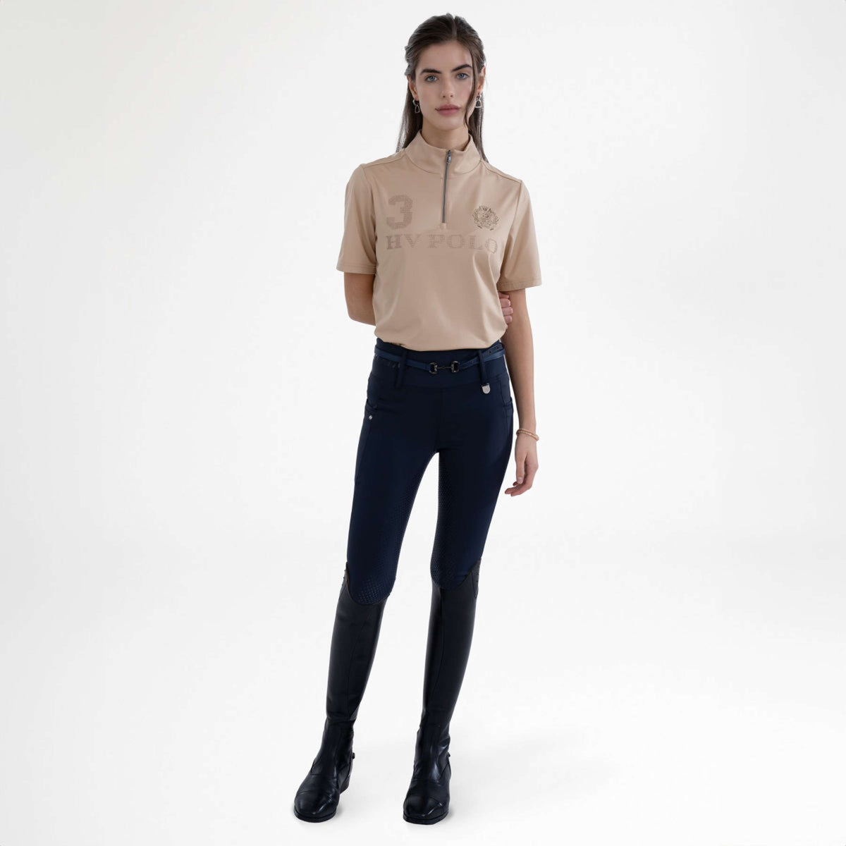 HV Polo Legging d'Ã‰quitation HVPFavourite Full Grip Marin