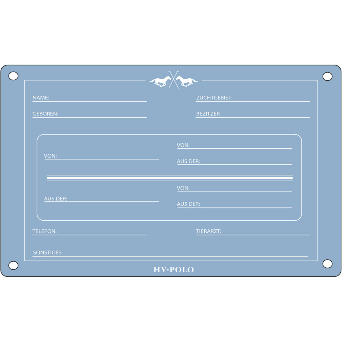 HV Polo Plaque de Box HVPPolo Allemand Powder Blue